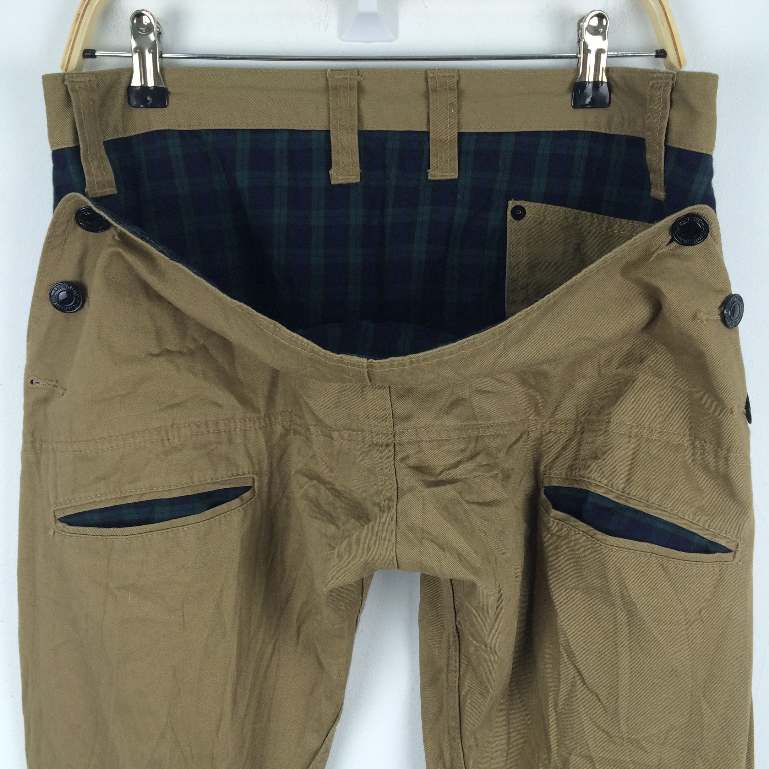 Designer × Japanese Brand X42 JAPAN DOMINATES HANDCRAFTED DOUBLE WAIST PLAID PANTS Size US 33 - 2 Thumbnail