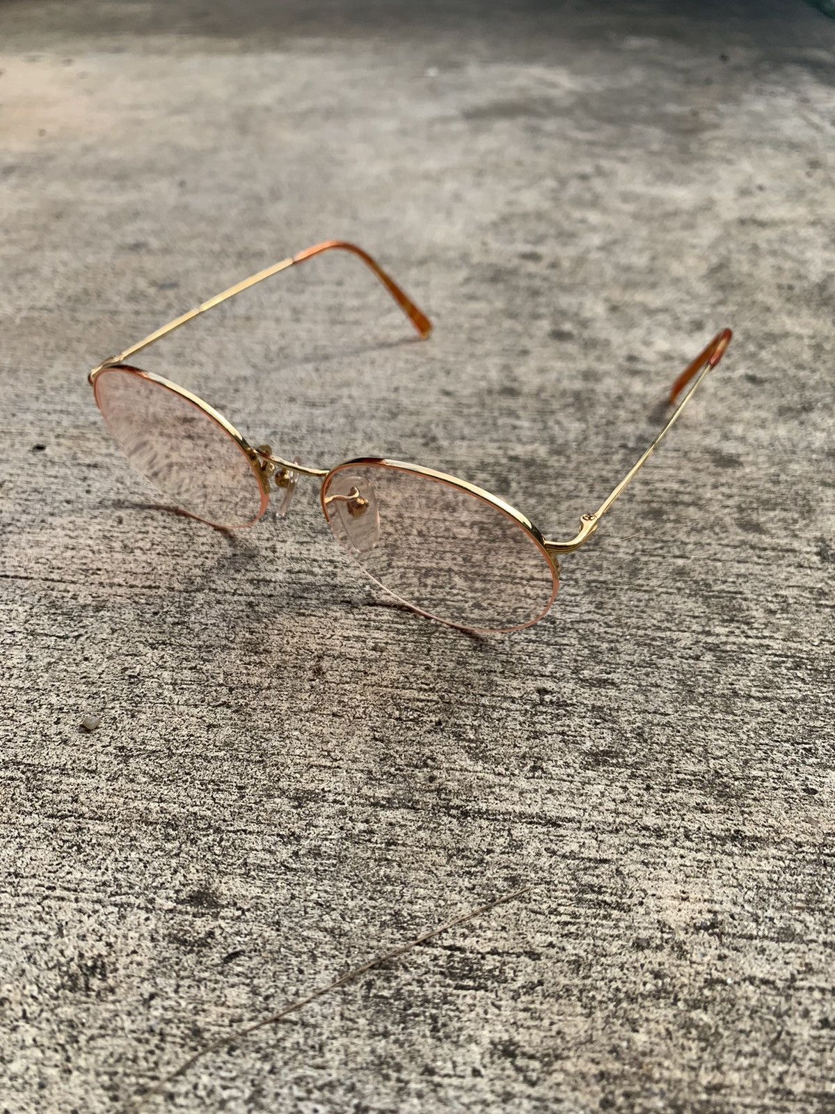 Japanese Brand SPECIAL MADE 18K GOLD FRAME GLASSES EYEWEAR 51.18-140 Size ONE SIZE - 4 Thumbnail