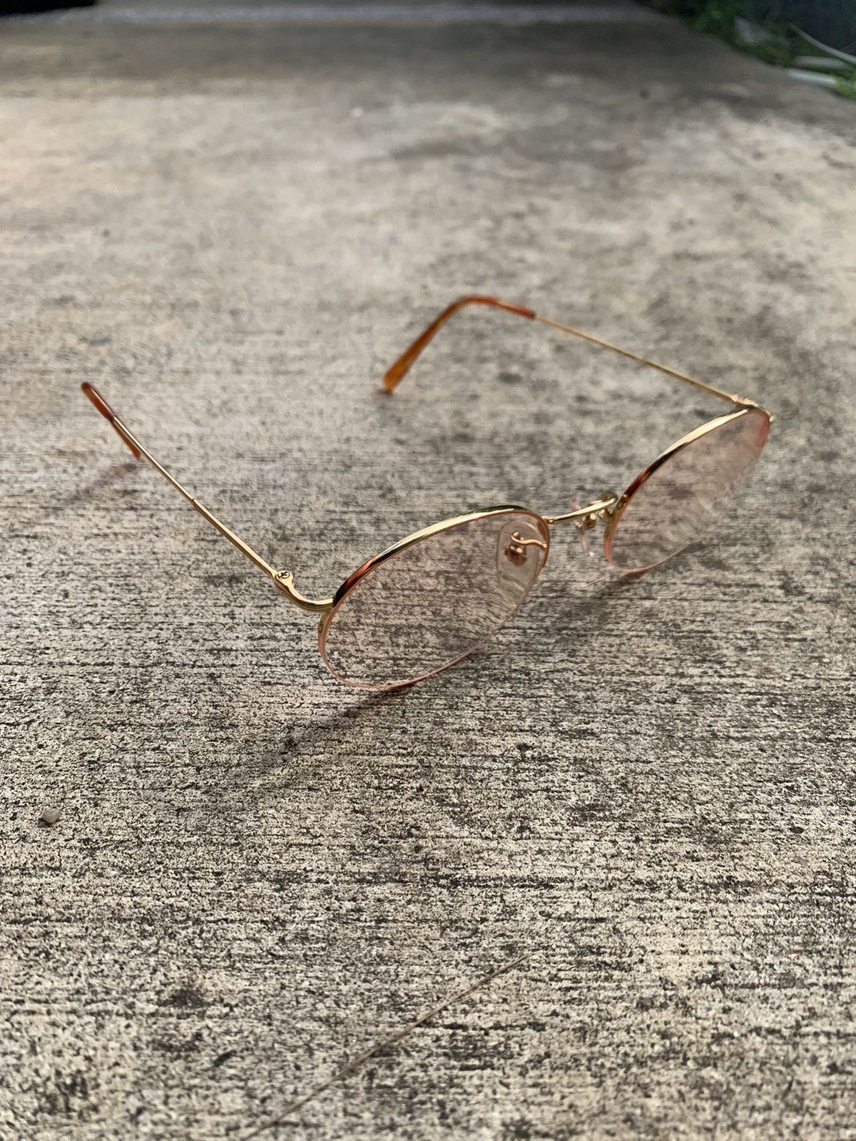 Japanese Brand SPECIAL MADE 18K GOLD FRAME GLASSES EYEWEAR 51.18-140 Size ONE SIZE - 5 Thumbnail