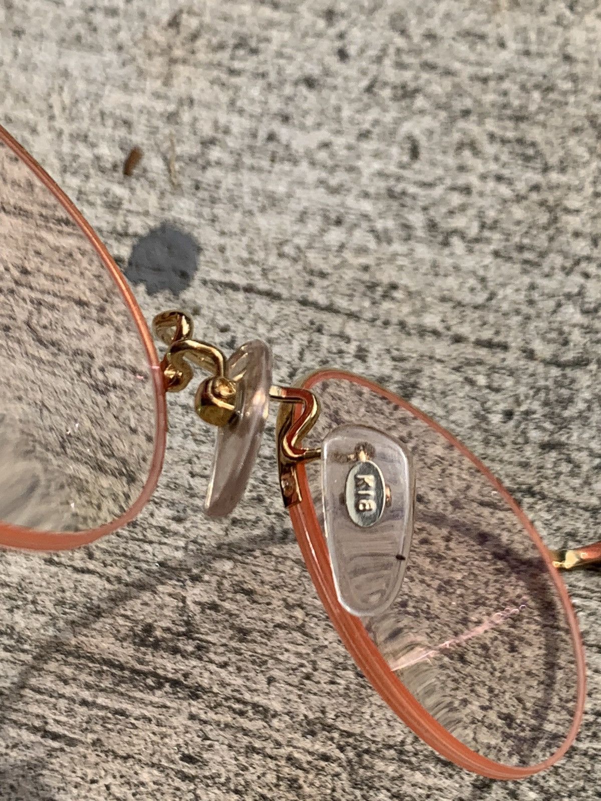 Japanese Brand SPECIAL MADE 18K GOLD FRAME GLASSES EYEWEAR 51.18-140 Size ONE SIZE - 9 Thumbnail