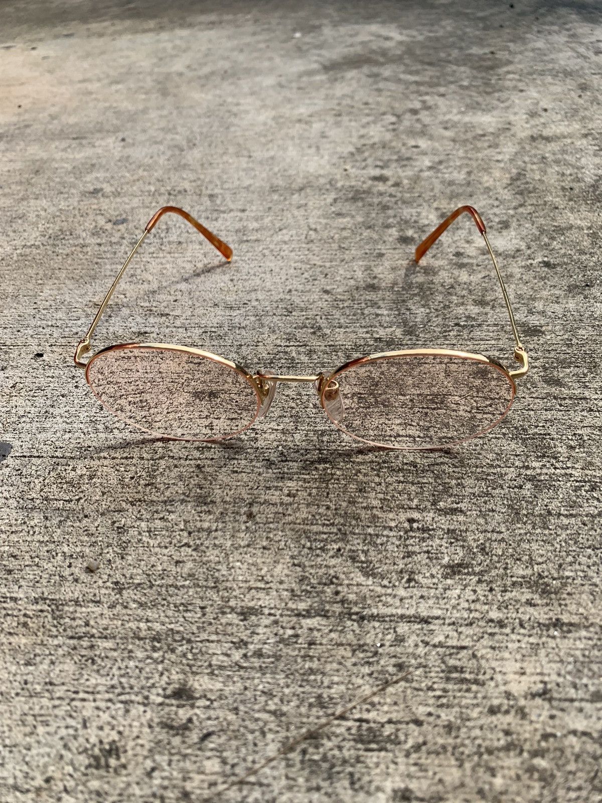 Japanese Brand SPECIAL MADE 18K GOLD FRAME GLASSES EYEWEAR 51.18-140 Size ONE SIZE - 3 Thumbnail