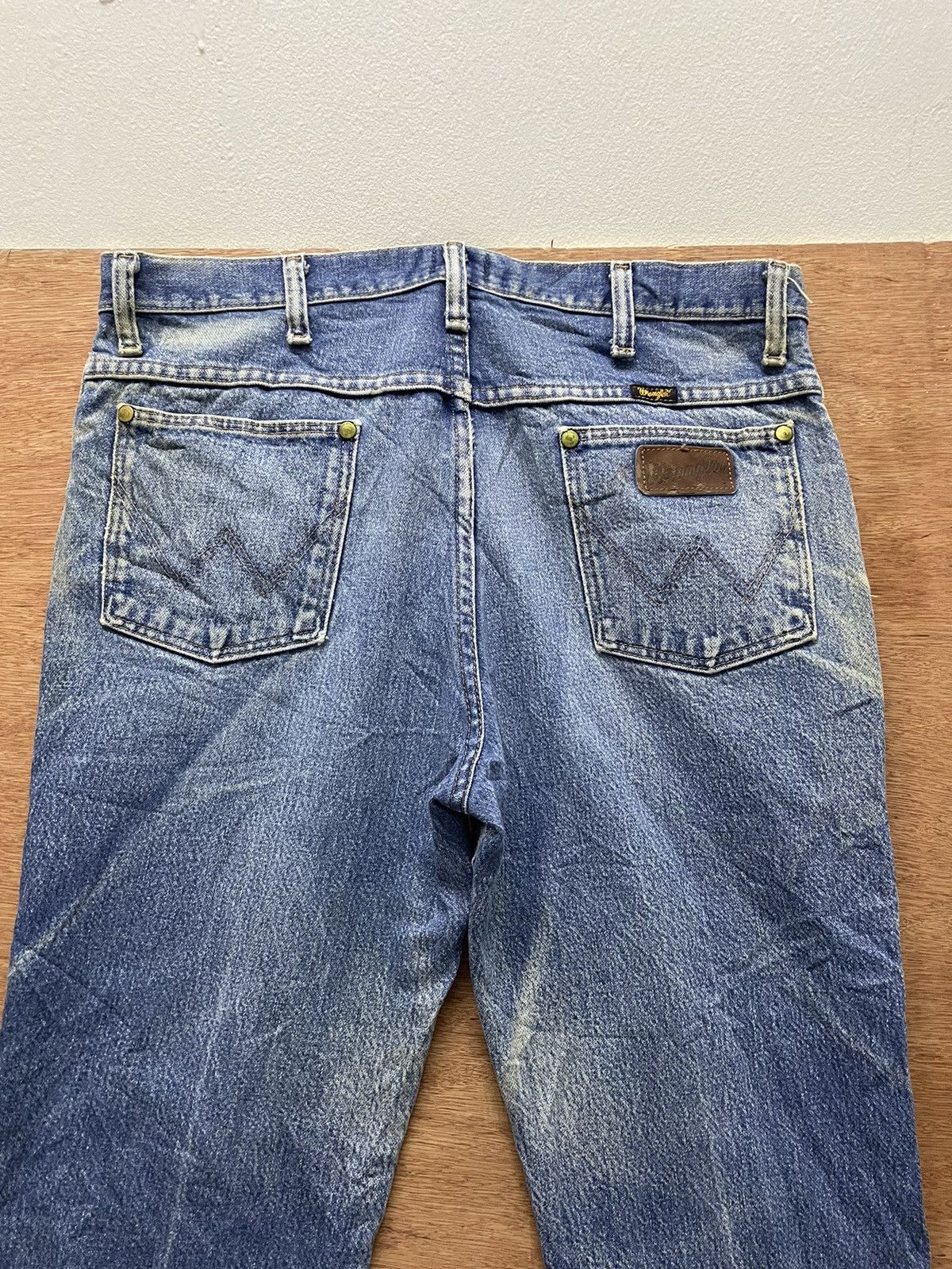 Vintage WRANGLER VINTAGE WELL WORN DENIM Size US 36 / EU 52 - 8 Thumbnail