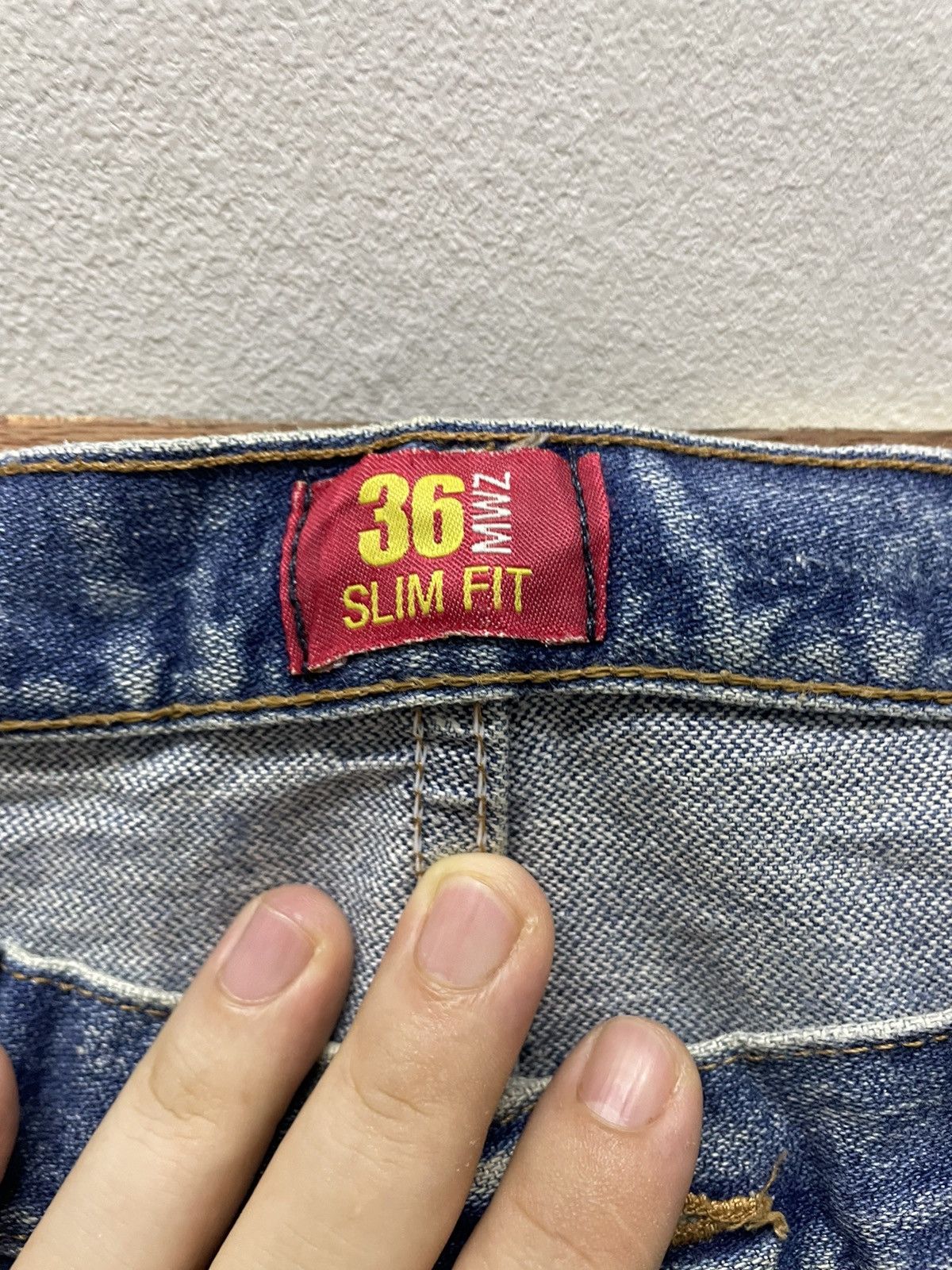 Vintage WRANGLER VINTAGE WELL WORN DENIM Size US 36 / EU 52 - 5 Thumbnail