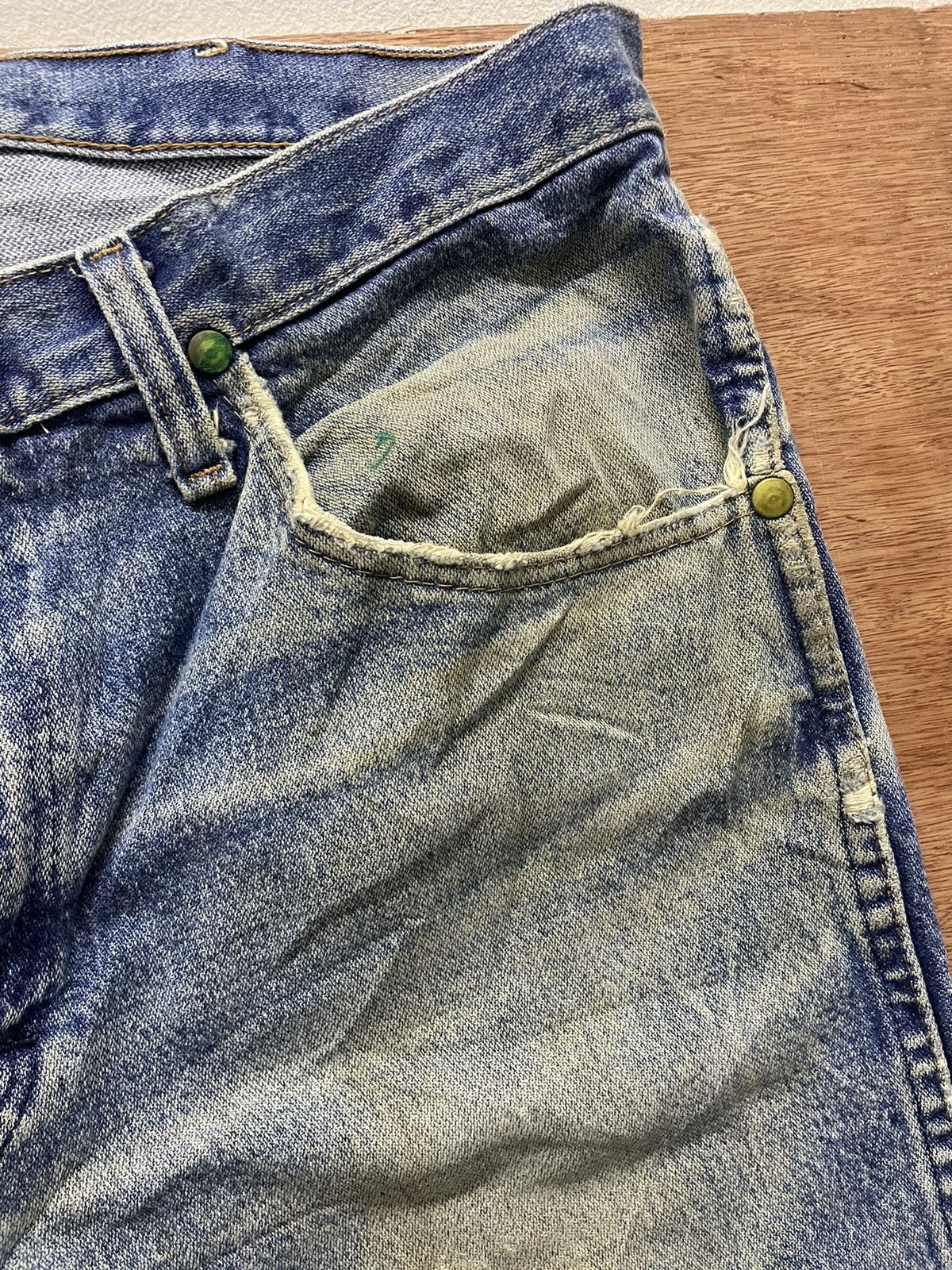 Vintage WRANGLER VINTAGE WELL WORN DENIM Size US 36 / EU 52 - 4 Thumbnail