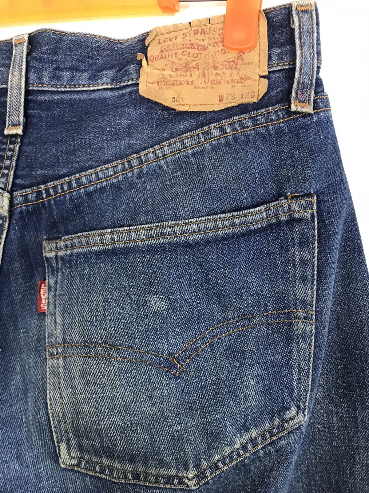 Levi's 90s Levis Lot 501 Big E Selvedge Buttonfly Design Denim Size US 29 - 7 Thumbnail