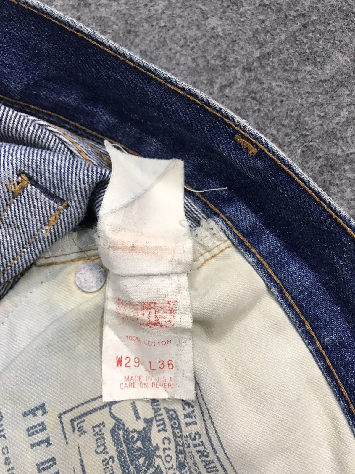 Levi's 90s Levis Lot 501 Big E Selvedge Buttonfly Design Denim Size US 29 - 13 Thumbnail