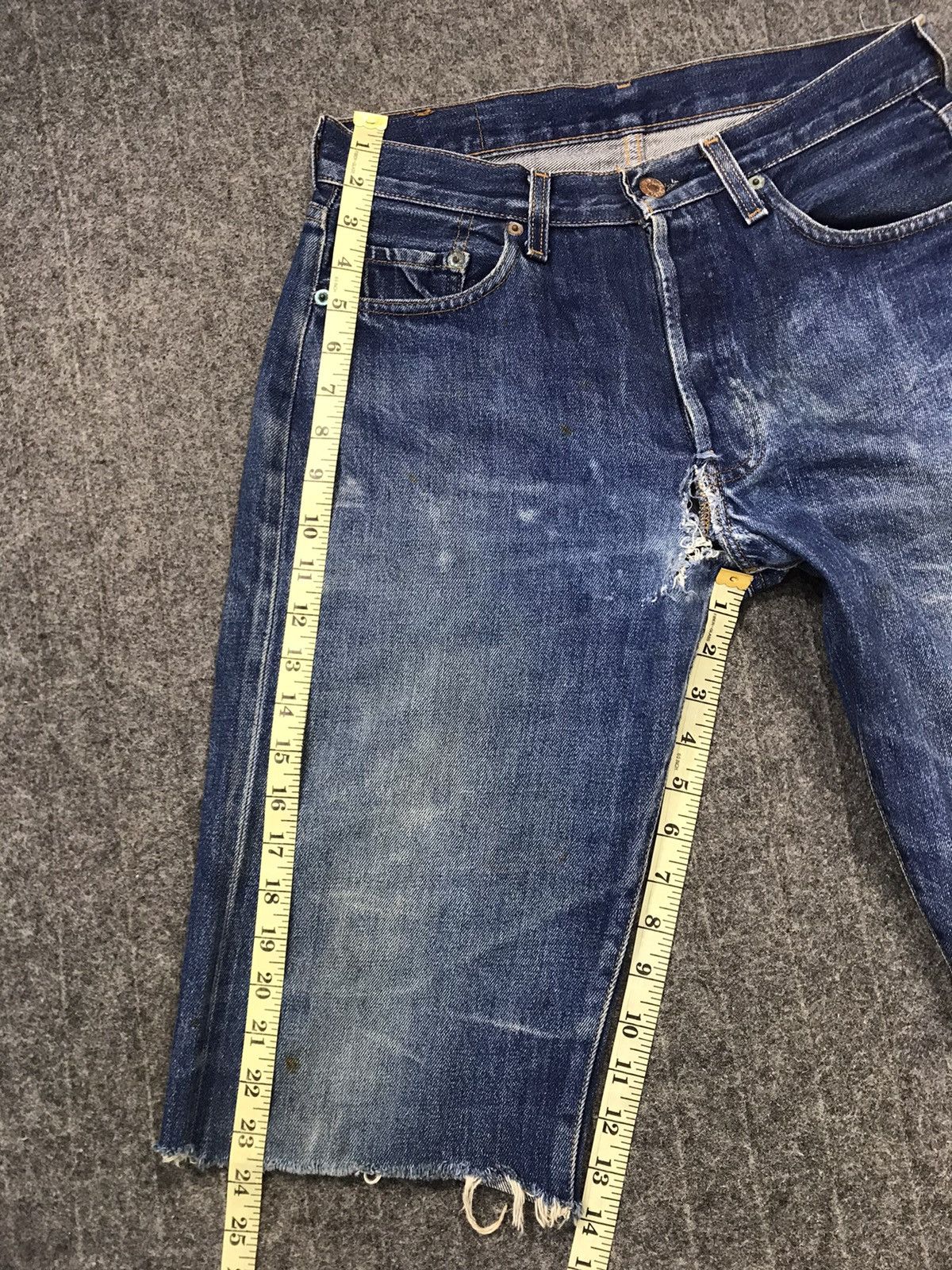Levi's 90s Levis Lot 501 Big E Selvedge Buttonfly Design Denim Size US 29 - 16 Thumbnail