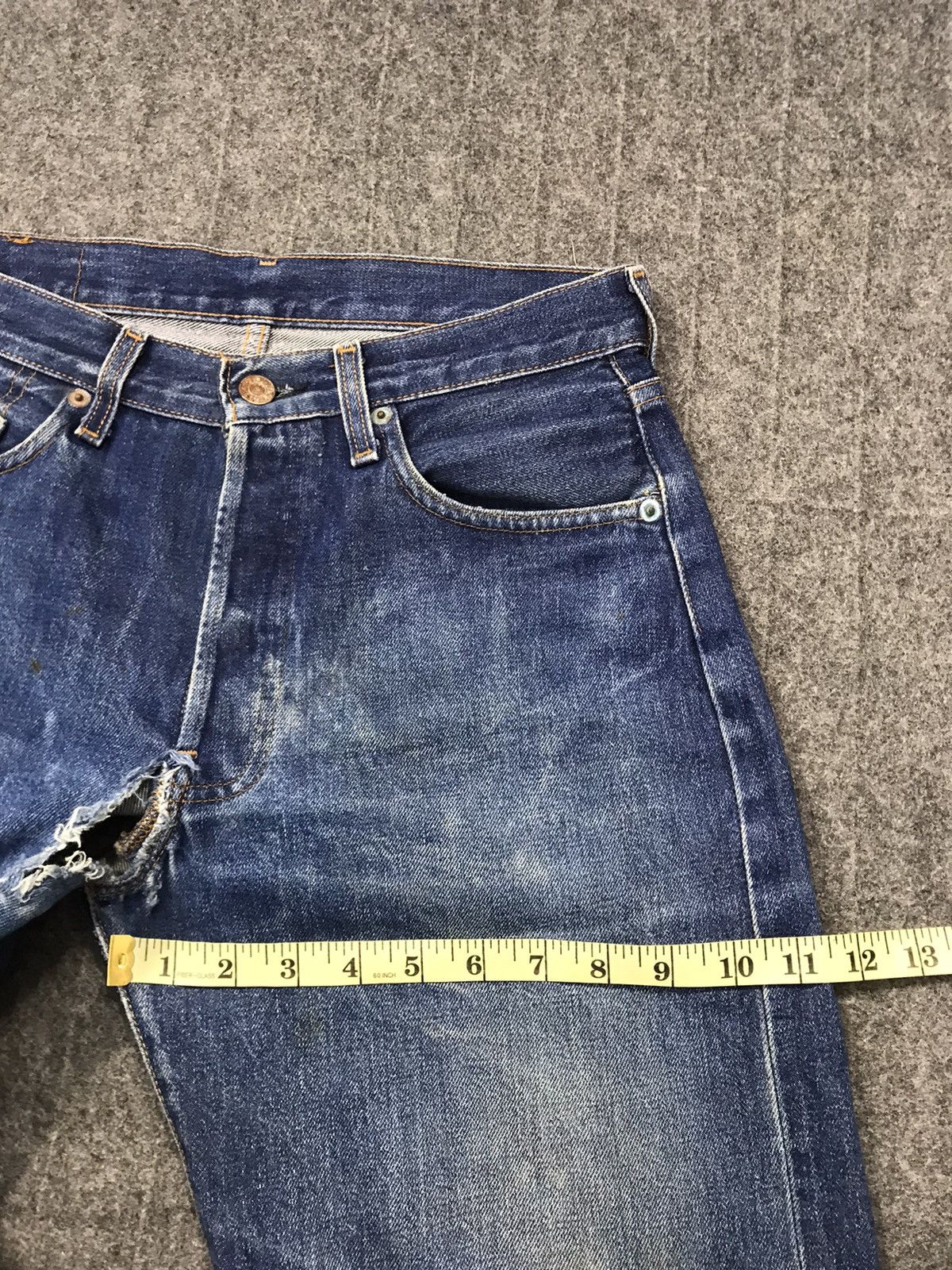 Levi's 90s Levis Lot 501 Big E Selvedge Buttonfly Design Denim Size US 29 - 17 Thumbnail