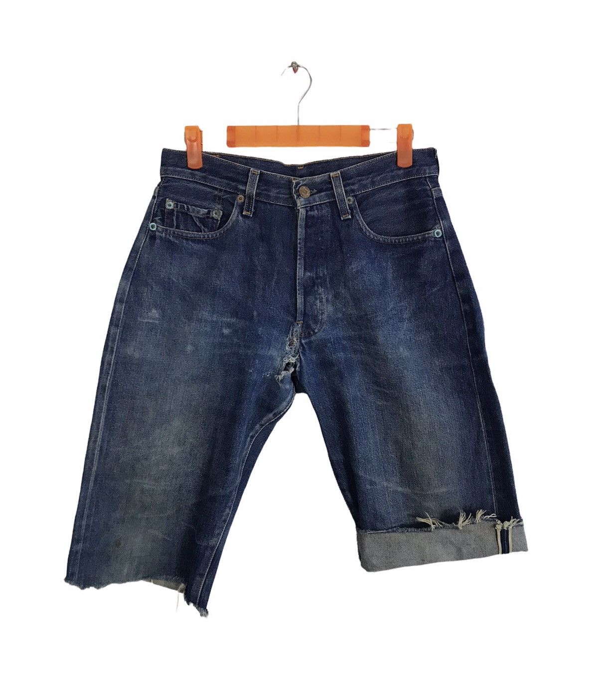 Levi's 90s Levis Lot 501 Big E Selvedge Buttonfly Design Denim Size US 29 - 2 Thumbnail