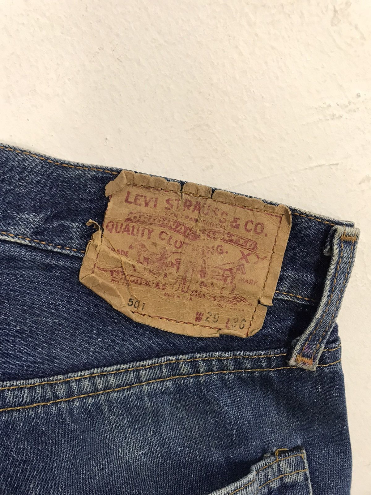 Levi's 90s Levis Lot 501 Big E Selvedge Buttonfly Design Denim Size US 29 - 8 Thumbnail