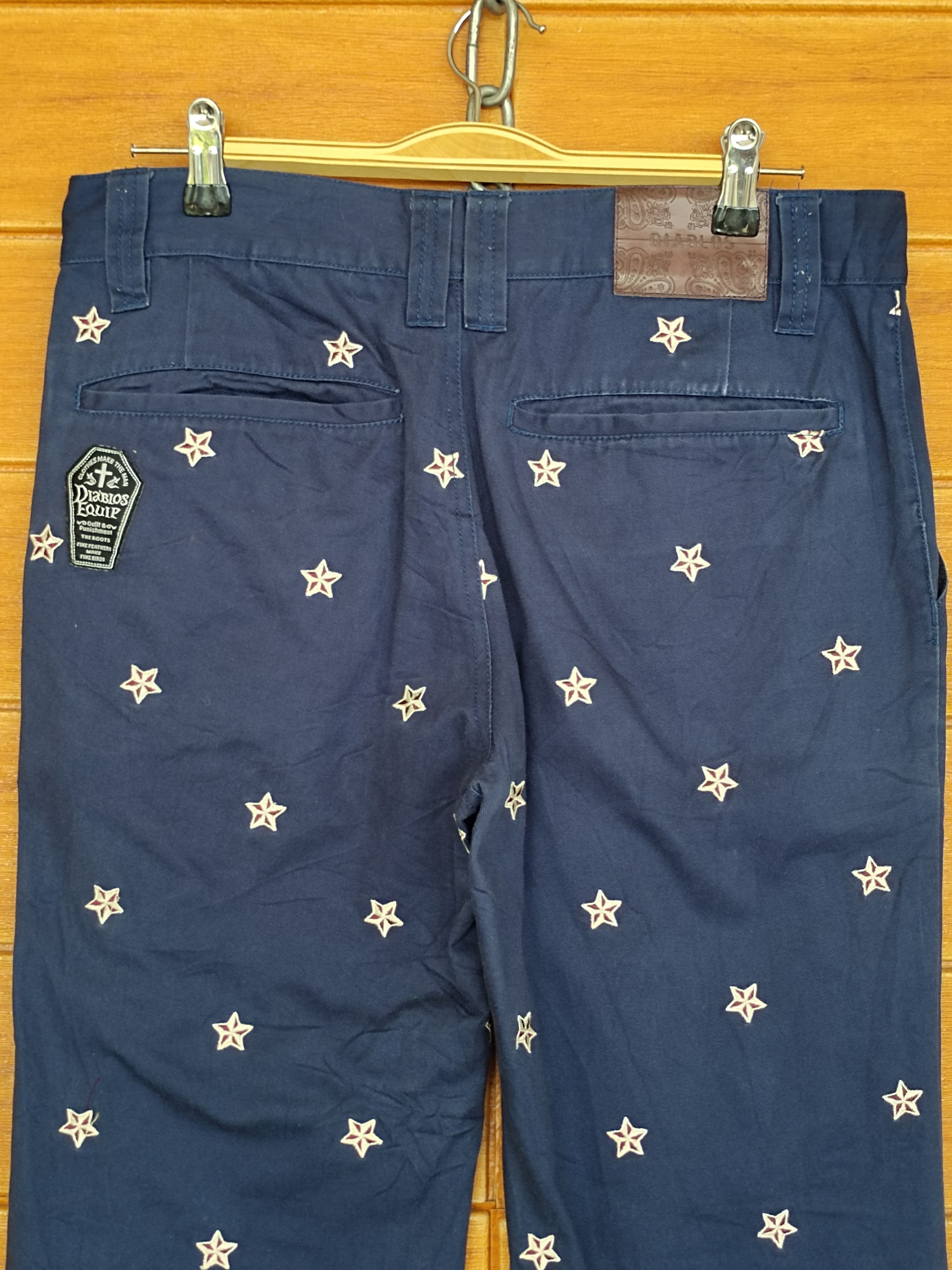 Hysteric Glamour Japan DIABLOS Embroidered Stars Chinos Pants Size US 32 / EU 48 - 10 Thumbnail