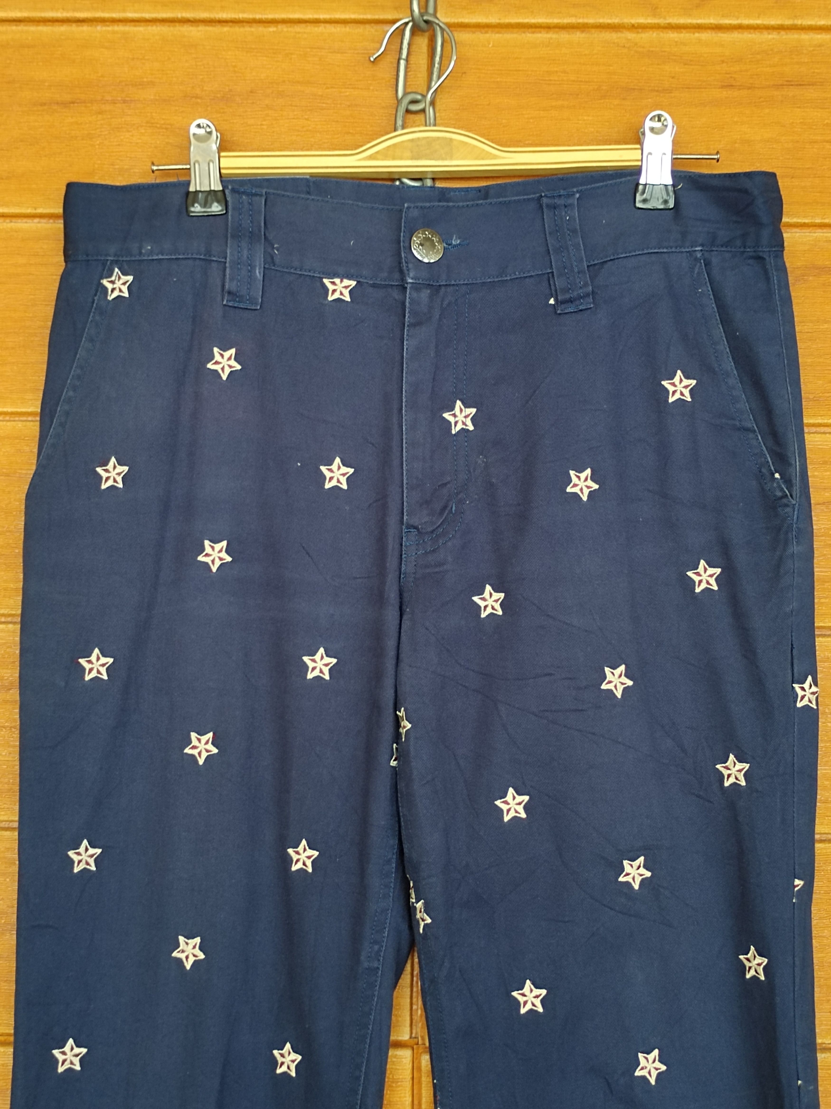 Hysteric Glamour Japan DIABLOS Embroidered Stars Chinos Pants Size US 32 / EU 48 - 3 Thumbnail