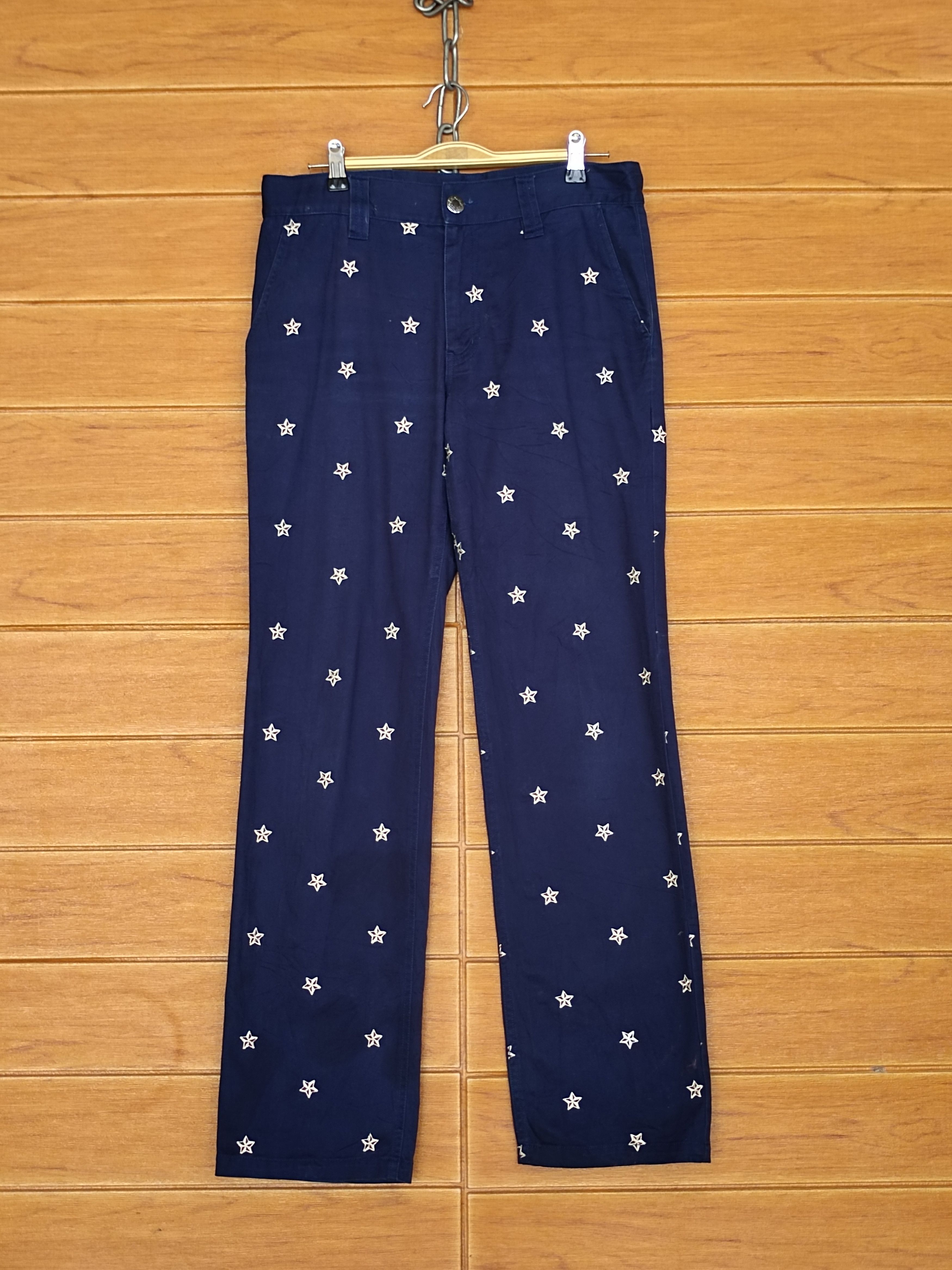 Hysteric Glamour Japan DIABLOS Embroidered Stars Chinos Pants Size US 32 / EU 48 - 2 Thumbnail