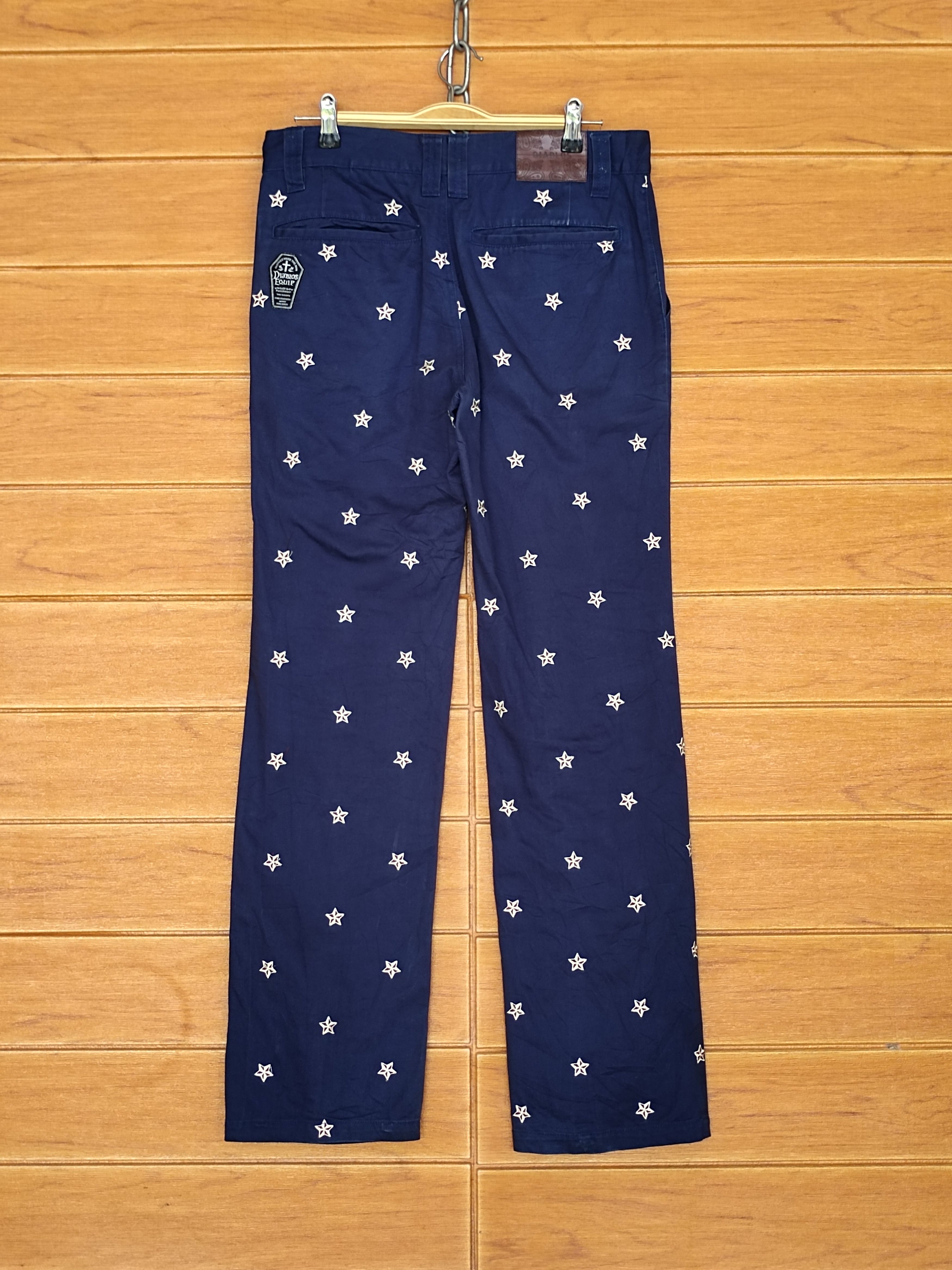 Hysteric Glamour Japan DIABLOS Embroidered Stars Chinos Pants Size US 32 / EU 48 - 9 Thumbnail