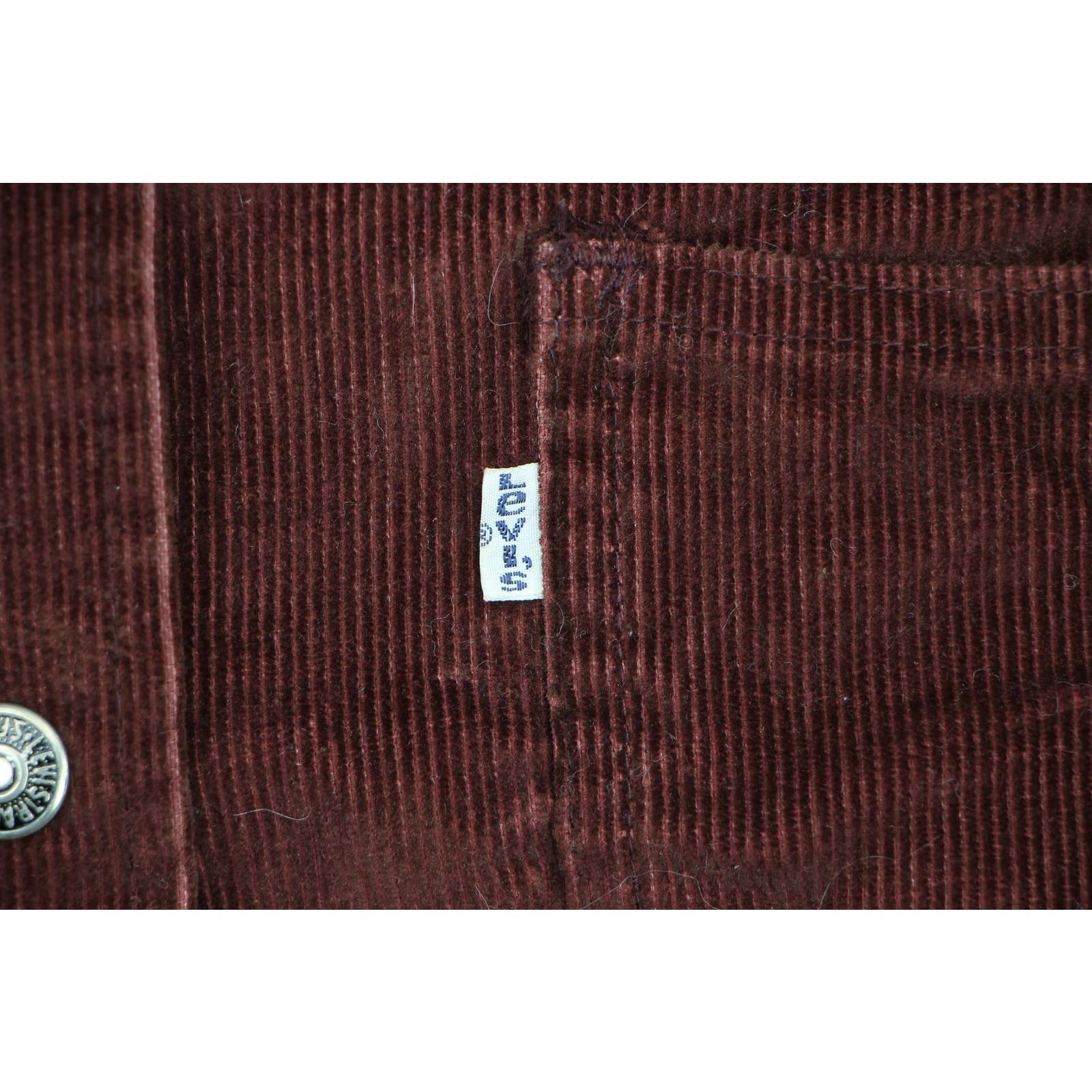 70s Vintage Levi's White Tab Cord Corduroy Snap Coat Jacket