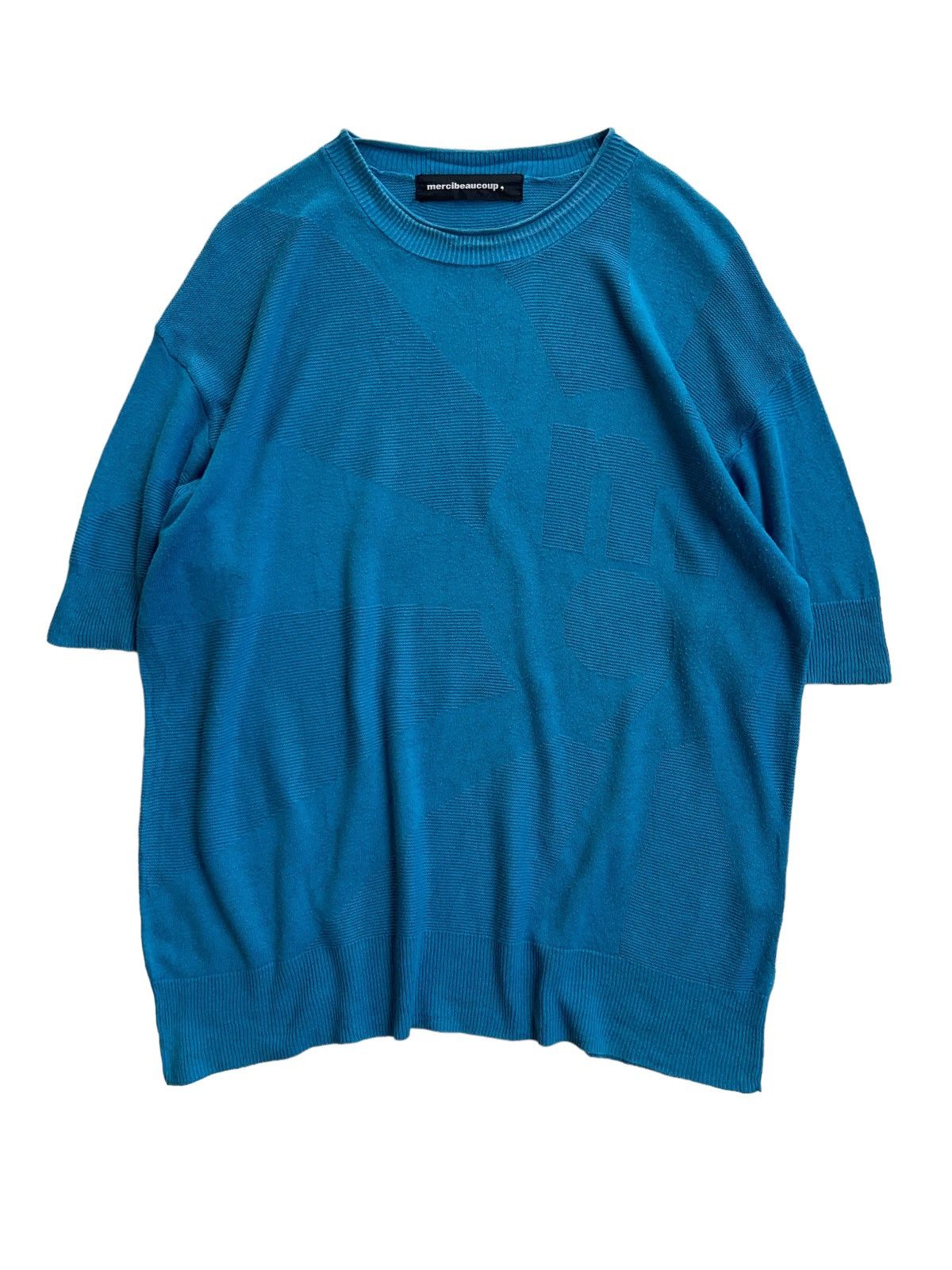 Issey Miyake Mercibeaucoup Women Big Logo Top Knitted