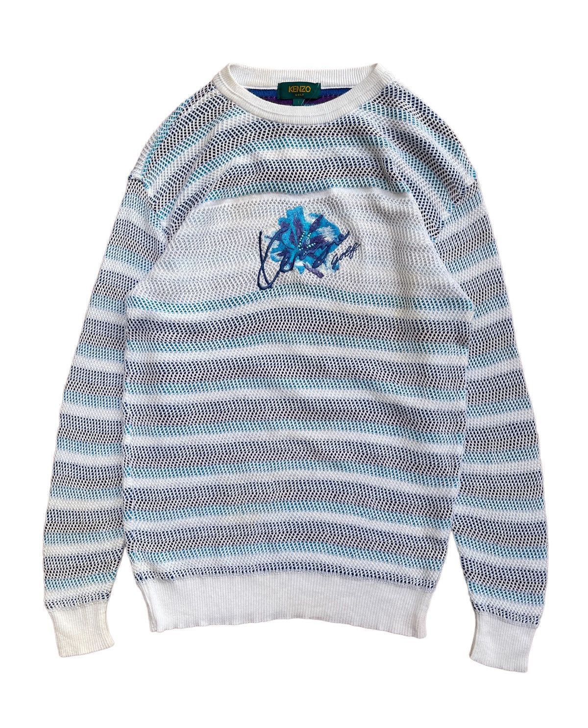 Kenzo Kenzo Crewneck Striped Knitwear Size US S / EU 44-46 / 1 - 1 Thumbnail