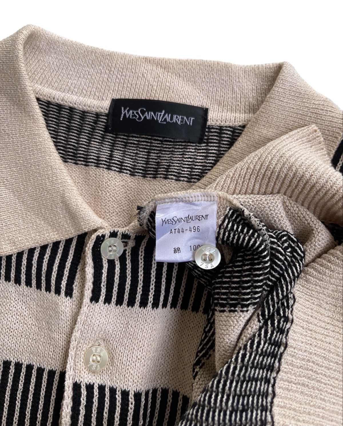 Yves Saint Laurent Vintage YSL Short Sleeve Jumper Knitwear Size US L / EU 52-54 / 3 - 7 Thumbnail