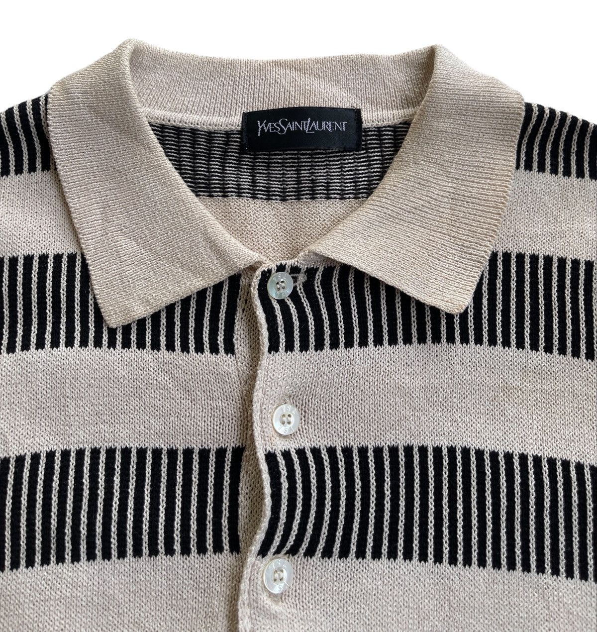 Yves Saint Laurent Vintage YSL Short Sleeve Jumper Knitwear Size US L / EU 52-54 / 3 - 6 Thumbnail