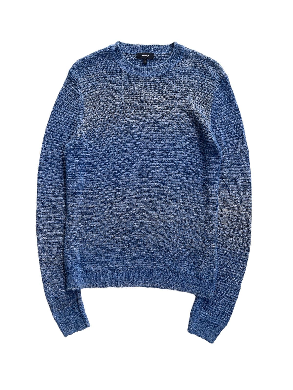 Theory Theory Blue Blend Crewneck Knitwear Size US S / EU 44-46 / 1 - 1 Thumbnail