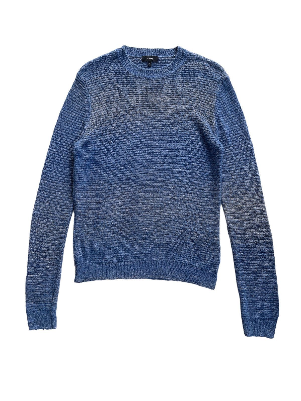 Theory Theory Blue Blend Crewneck Knitwear Size US S / EU 44-46 / 1 - 2 Thumbnail