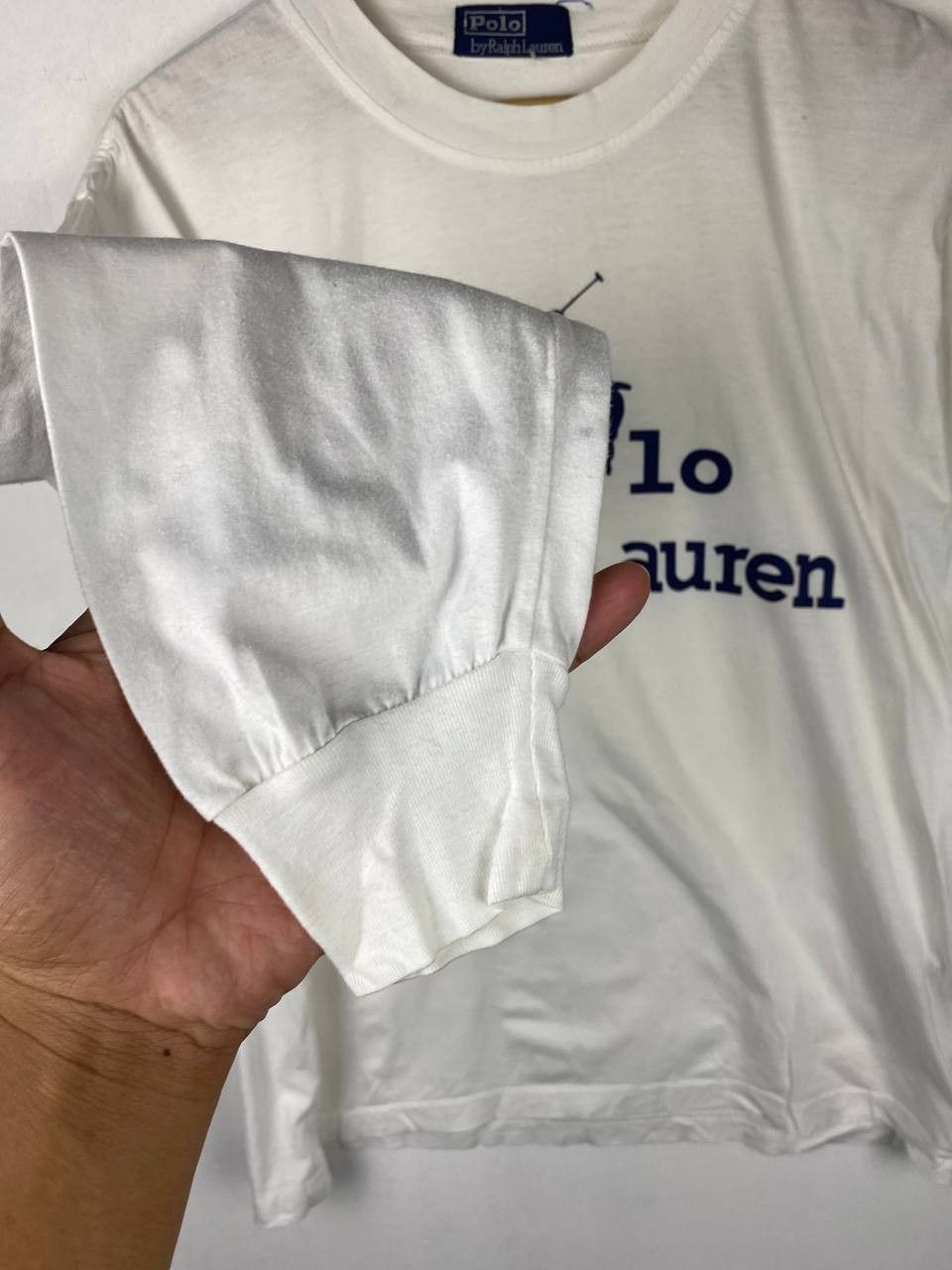Polo Ralph Lauren Vintage Rare Polo Ralph Lauren Big Logo Long-sleeves Tshirt Size US L / EU 52-54 / 3 - 4 Thumbnail
