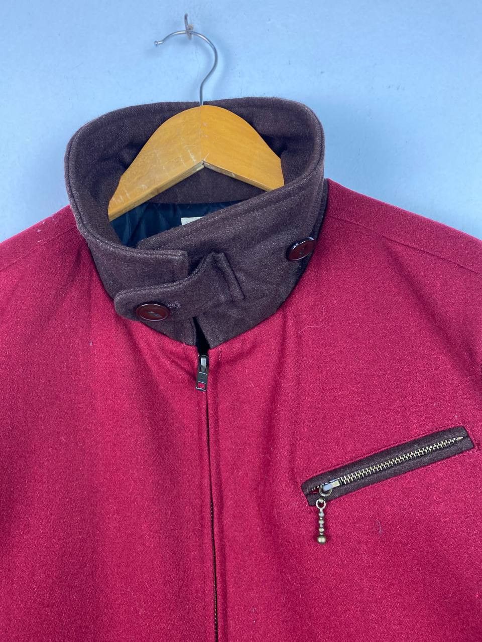 Japanese Brand vintage tribeca workers wool jacket cat eye button Size US L / EU 52-54 / 3 - 2 Thumbnail