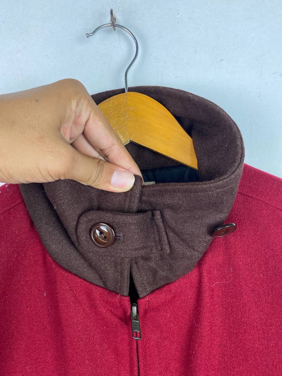 Japanese Brand vintage tribeca workers wool jacket cat eye button Size US L / EU 52-54 / 3 - 5 Thumbnail