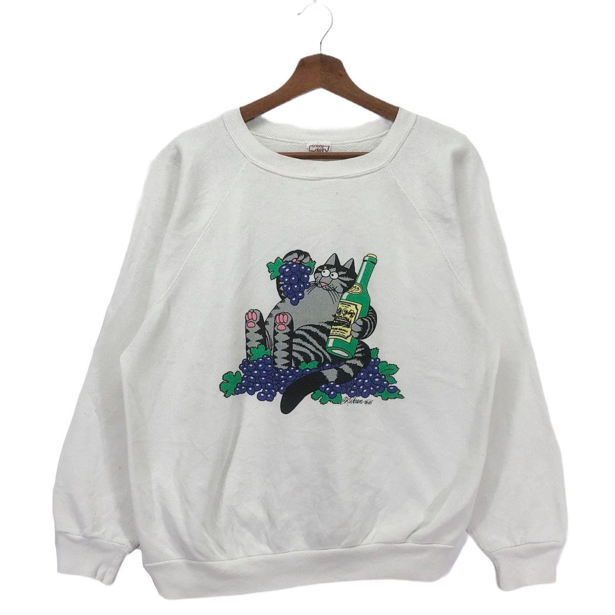 Vintage Vintage 80s Crazy Shirts Cat Hawaii Crewneck Size US L / EU 52-54 / 3 - 1 Thumbnail
