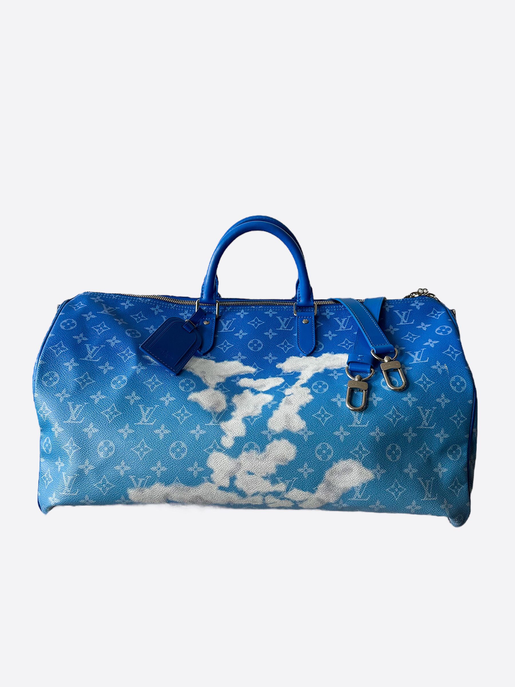Louis Vuitton Pre-owned EPI Gaphite Patchwork Keepall 50 Travel Bag - Blue