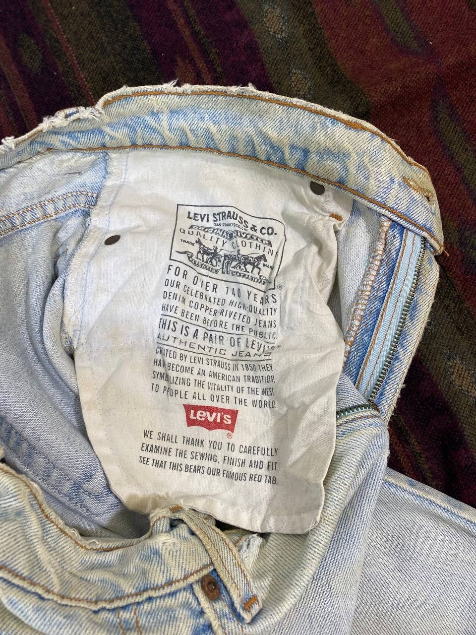 Levi's vintage levis 550 relaxed fit distressed denim made in usa Size US 28 / EU 44 - 7 Thumbnail