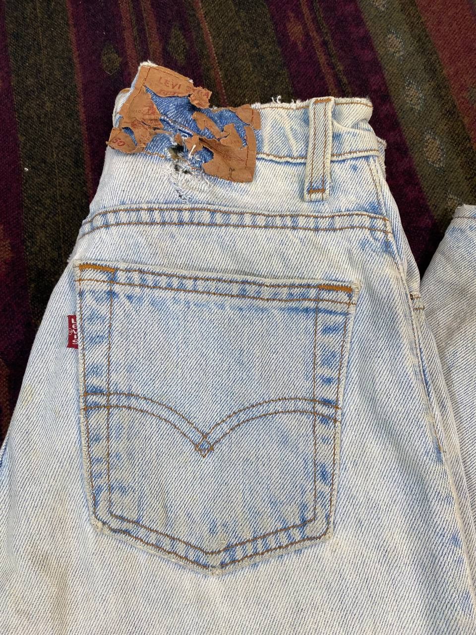 Levi's vintage levis 550 relaxed fit distressed denim made in usa Size US 28 / EU 44 - 15 Thumbnail