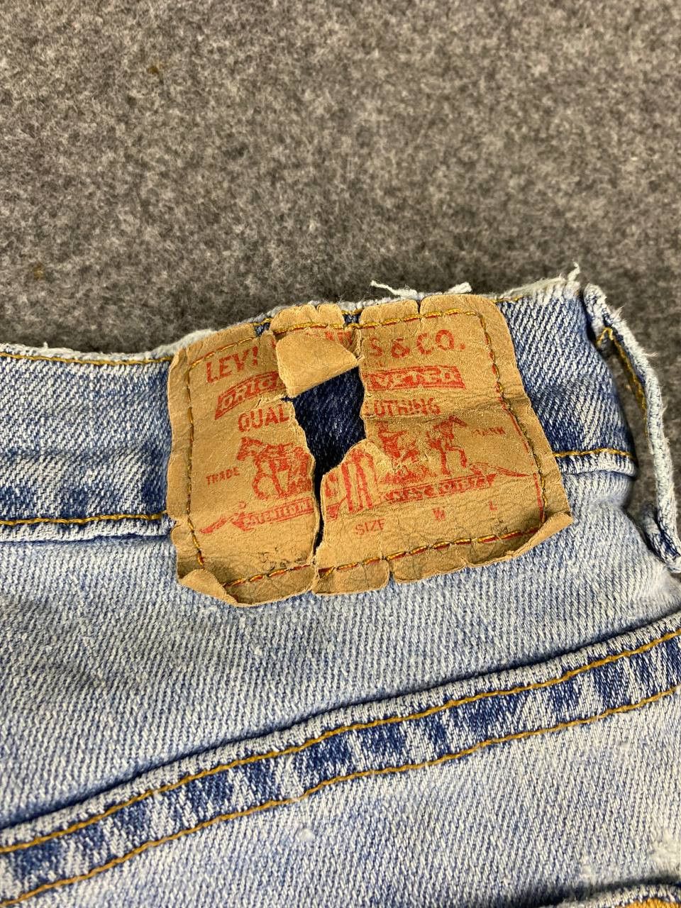 Levi's vintage levis 515 stretch bootcut flare distressed denim Size 33" - 6 Thumbnail
