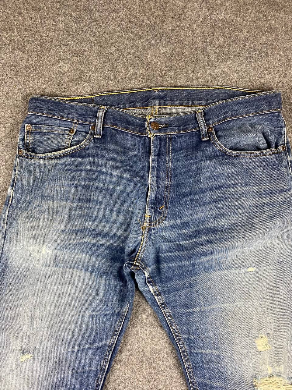 Levi's levis 514 straight cut distressed denim Size US 39 - 9 Thumbnail