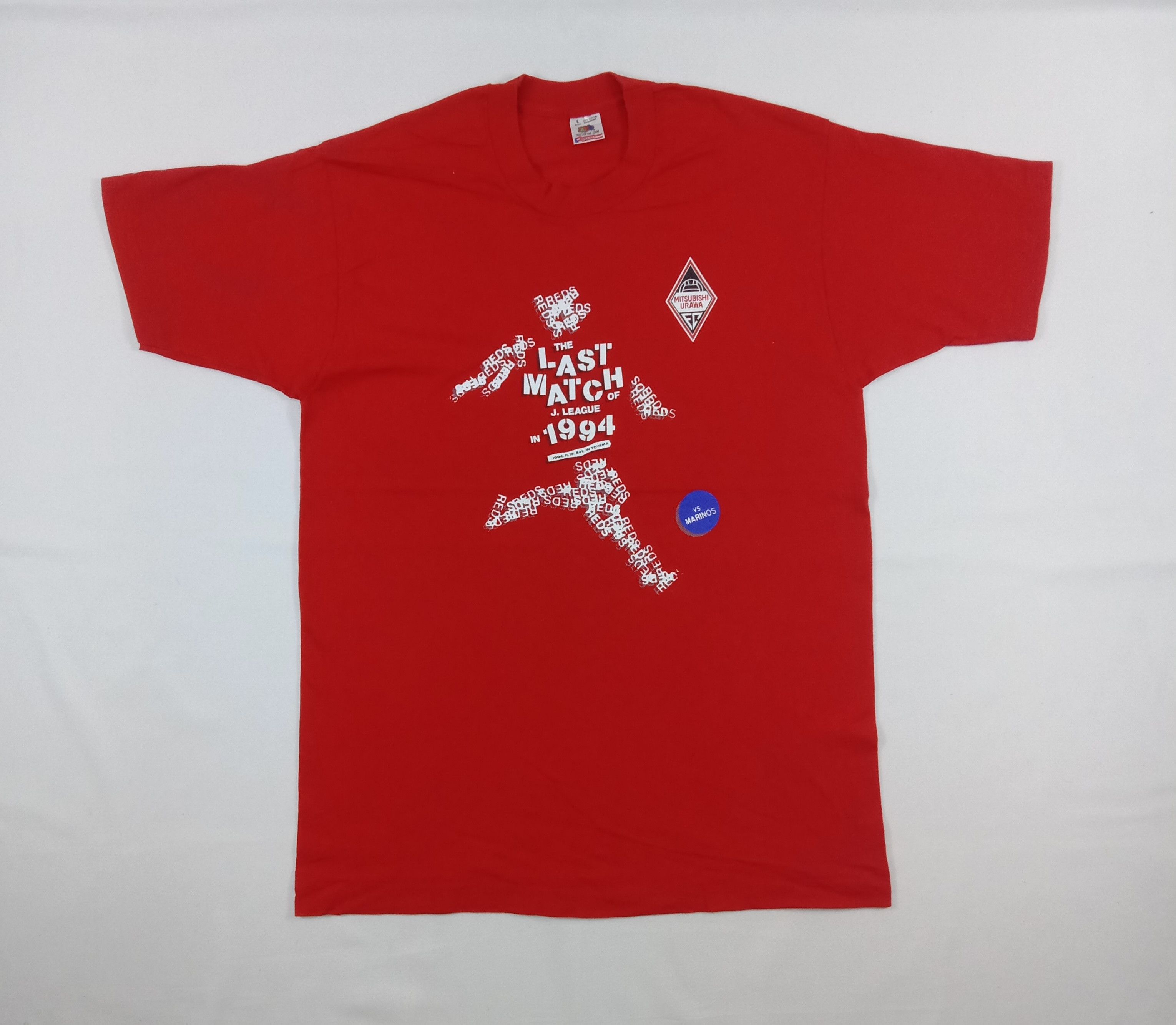Japanese Brand Vintage 1994 The Last Match Of J League Mitsubishi Urawa Tee Size US L / EU 52-54 / 3 - 1 Thumbnail