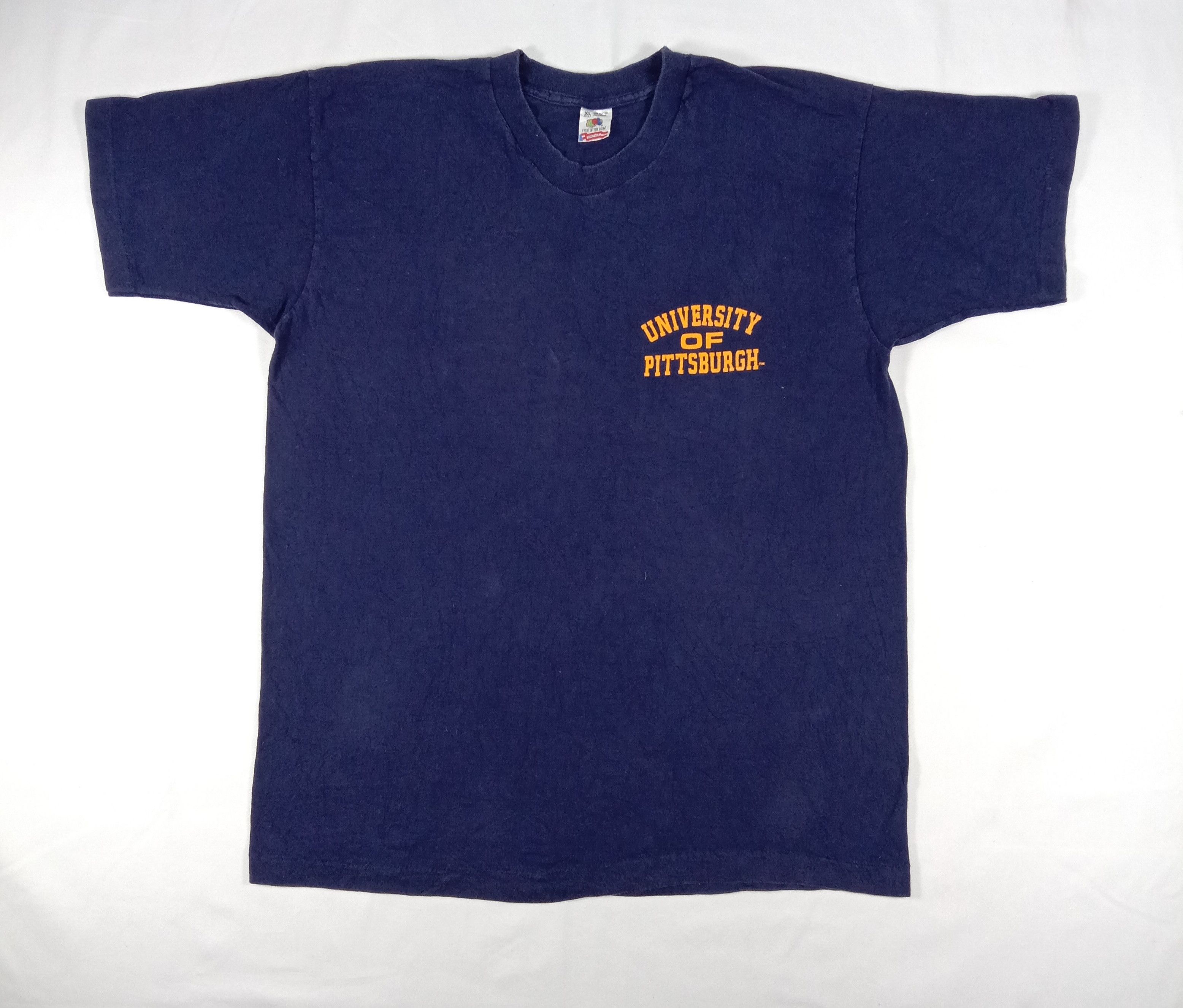 Vintage Vintage 90s Single Stitch University Of Pittsburgh T shirt Size US XL / EU 56 / 4 - 2 Thumbnail