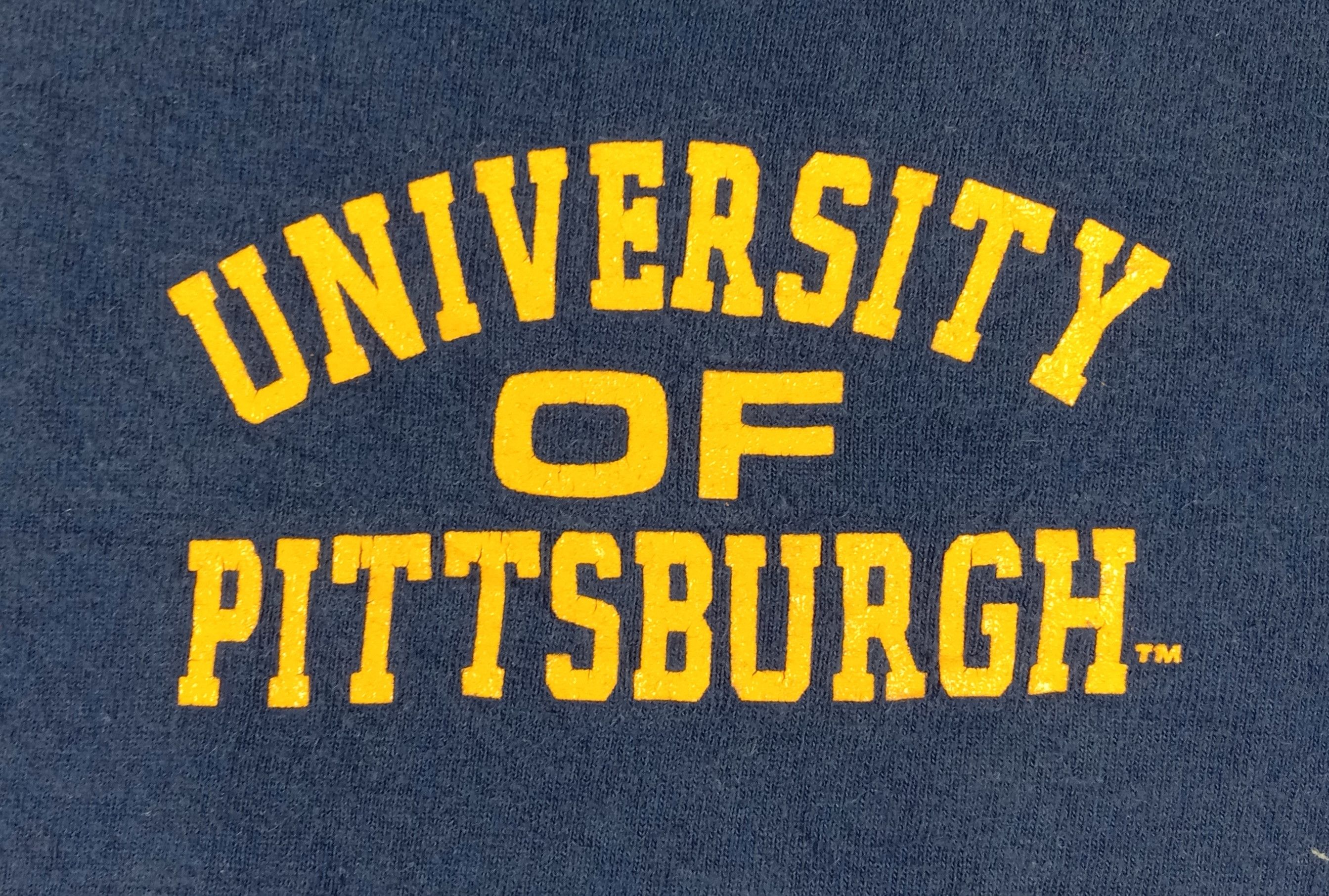 Vintage Vintage 90s Single Stitch University Of Pittsburgh T shirt Size US XL / EU 56 / 4 - 5 Thumbnail