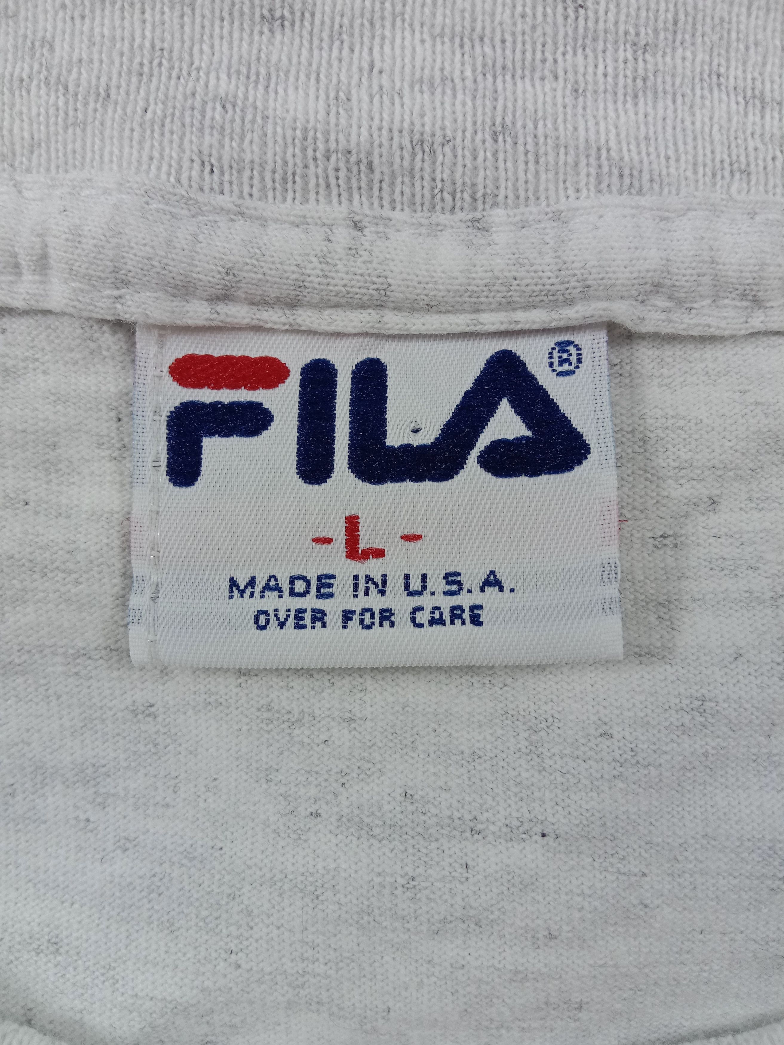 Vintage 90s Fila Made In USA Logo T Shirt