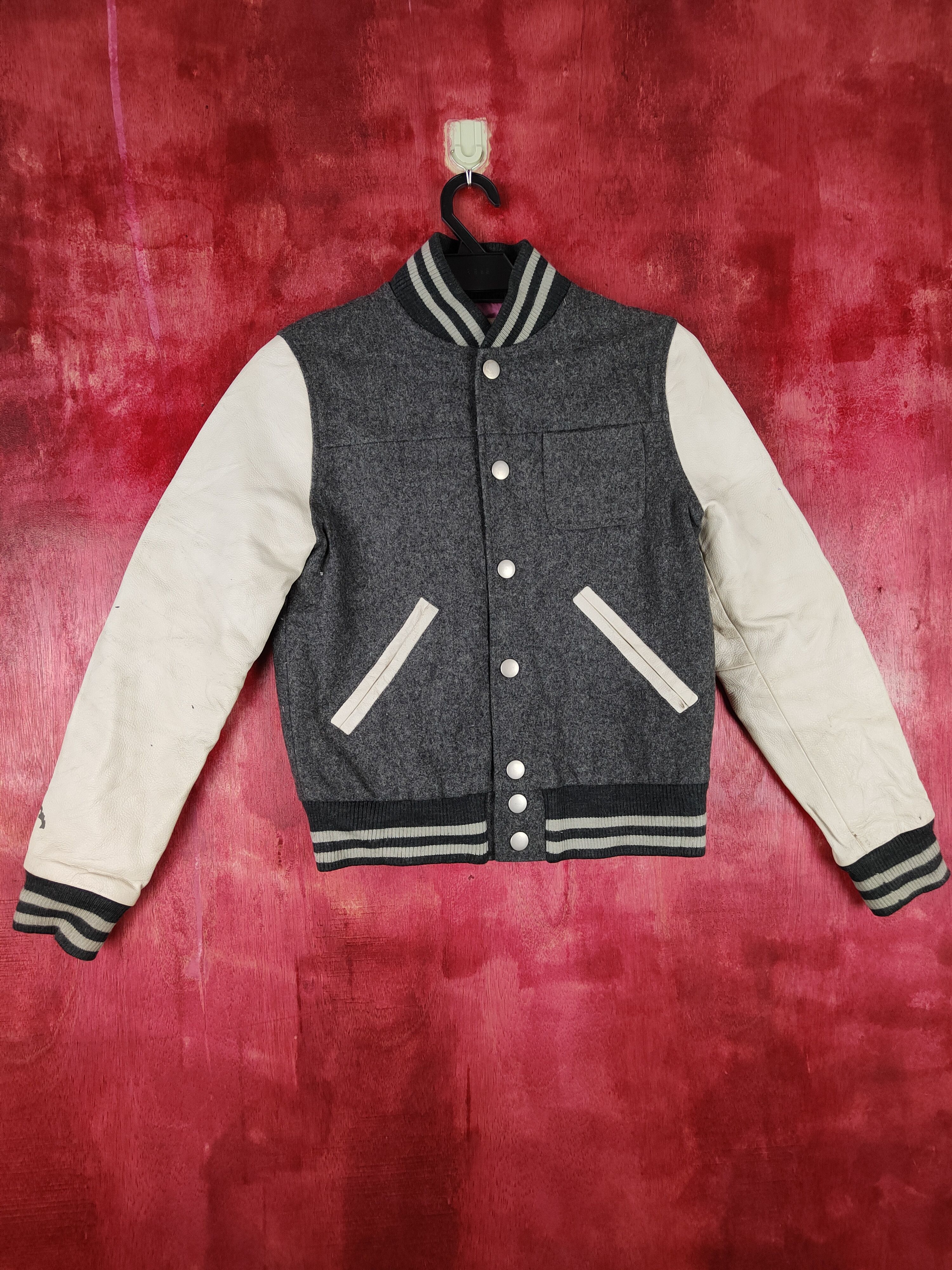 Japanese Brand Green Label Relaxing Gray varsity japan jacket #4304 Size XS / US 0-2 / IT 36-38 - 1 Thumbnail
