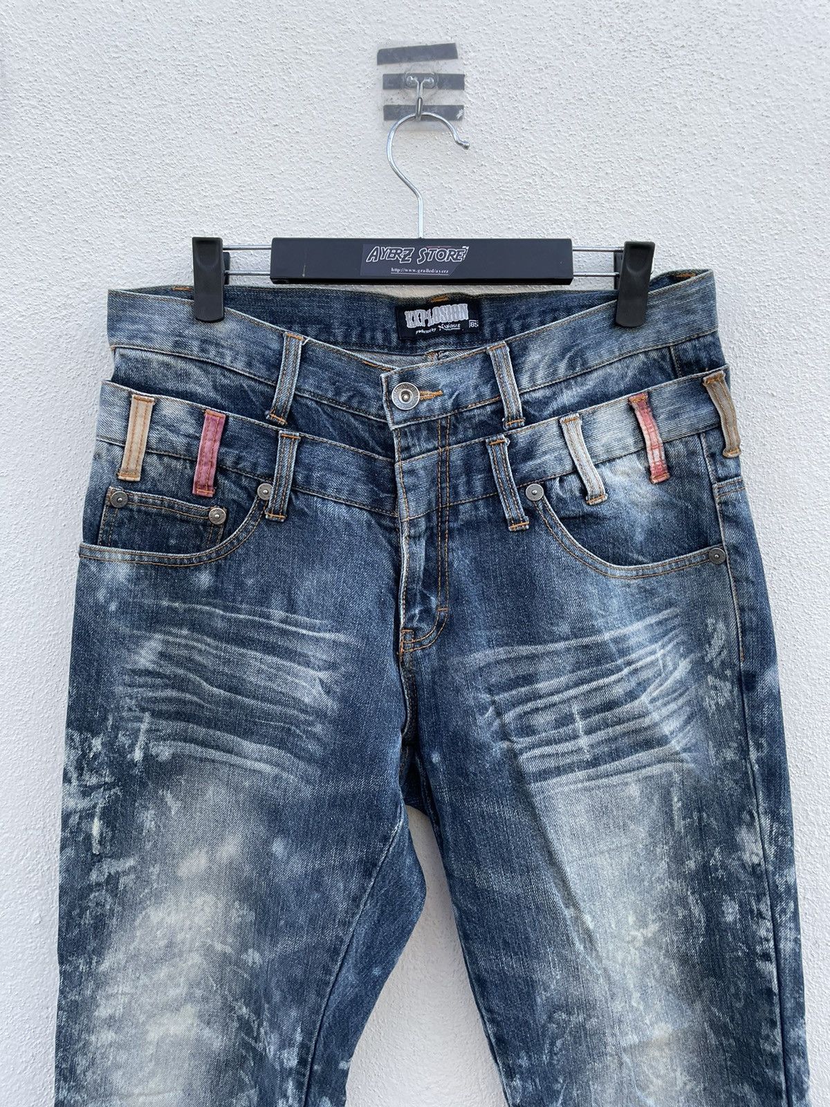 If Six Was Nine Explosion By Nyalus Double Waisted Tye Dye Jeans Size US 32 / EU 48 - 2 Thumbnail