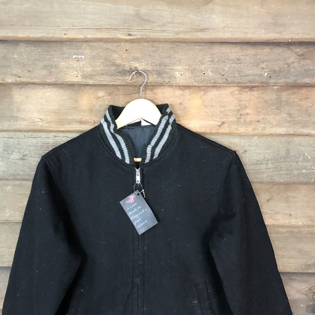 Japanese Brand White Line vintage plain Varsity Jacket #4723 Size US M / EU 48-50 / 2 - 2 Thumbnail