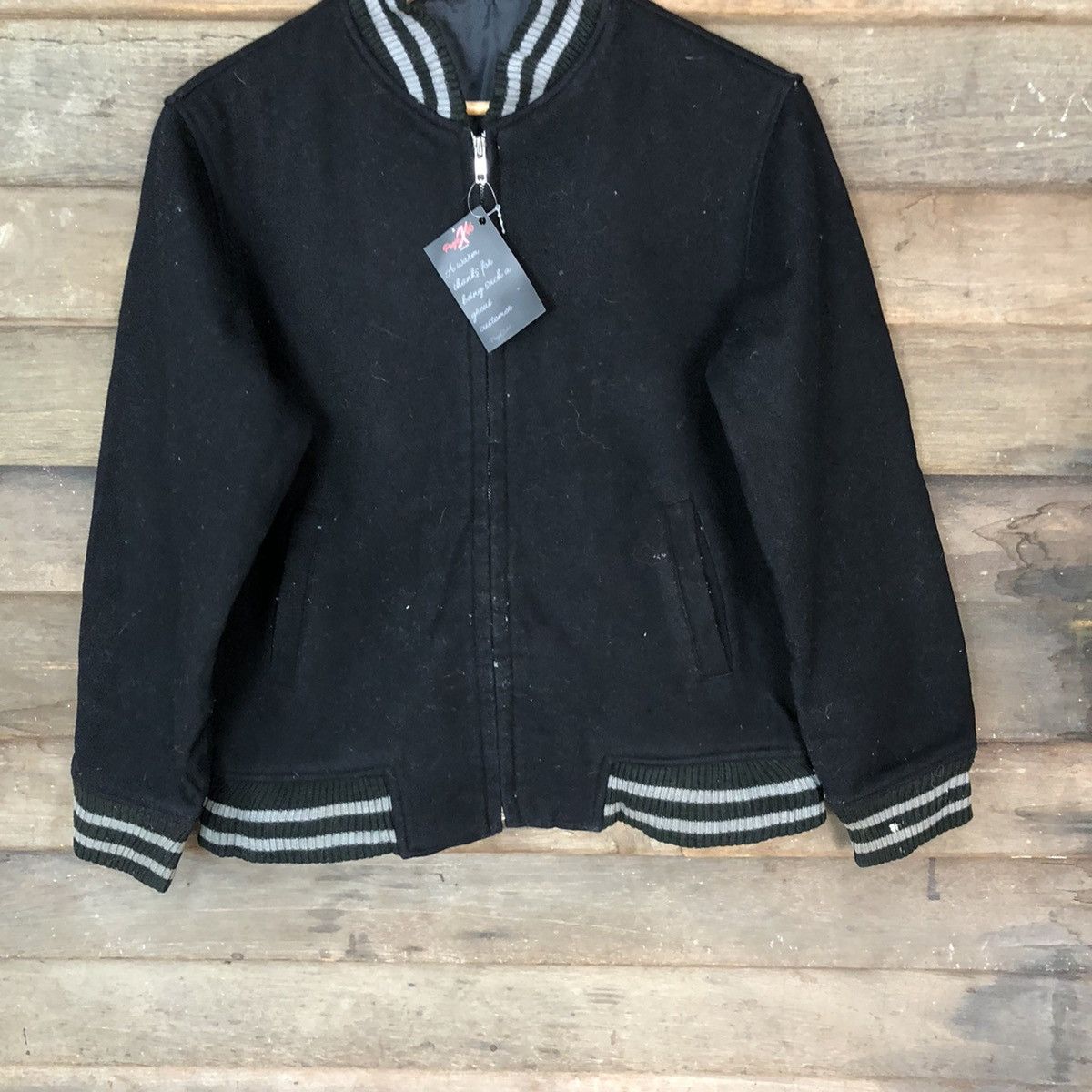 Japanese Brand White Line vintage plain Varsity Jacket #4723 Size US M / EU 48-50 / 2 - 3 Thumbnail