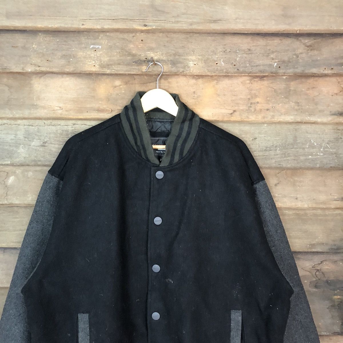 Japanese Brand Nimbus 3 Black Varsity Jacket #4720 Size US XXL / EU 58 / 5 - 2 Thumbnail