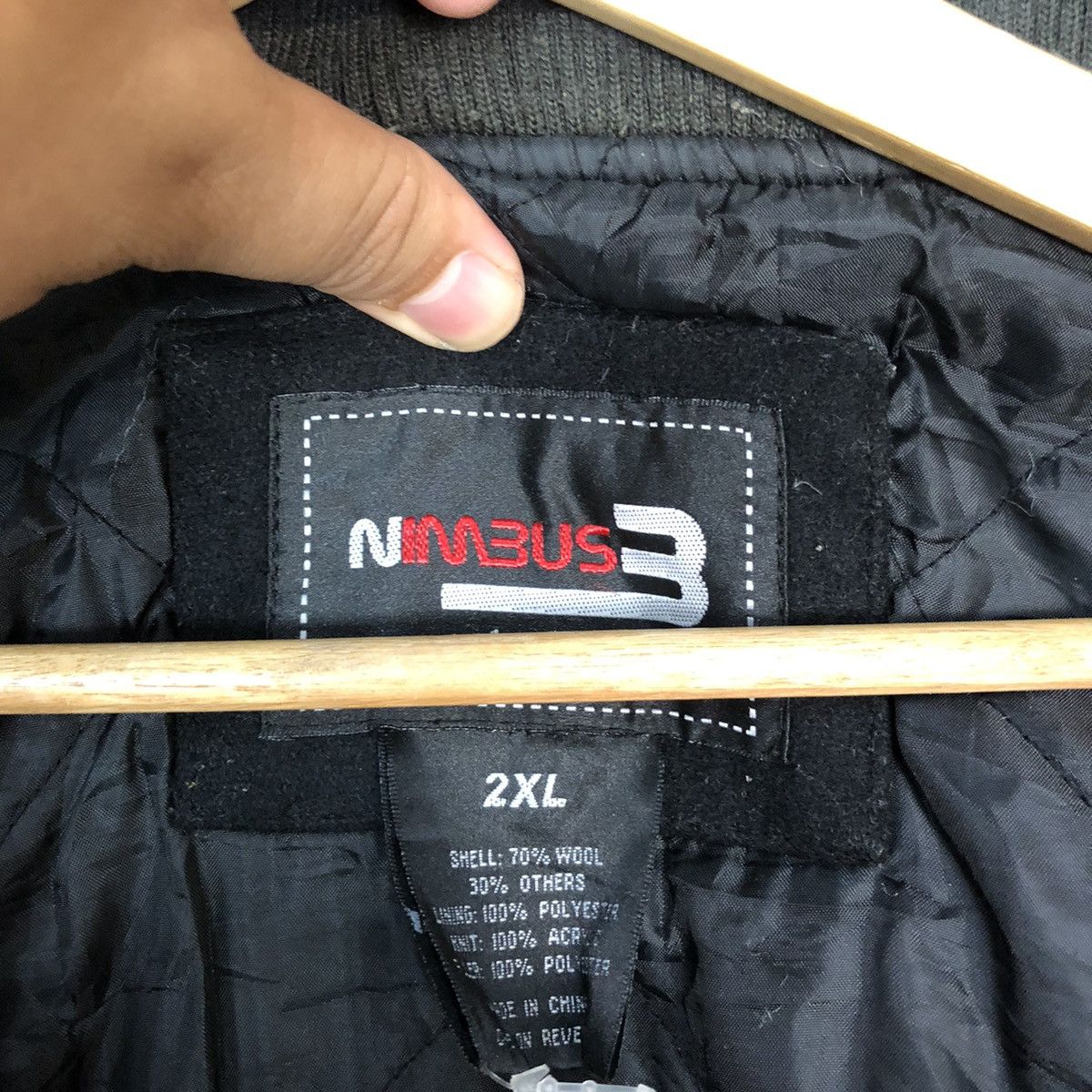 Japanese Brand Nimbus 3 Black Varsity Jacket #4720 Size US XXL / EU 58 / 5 - 8 Thumbnail