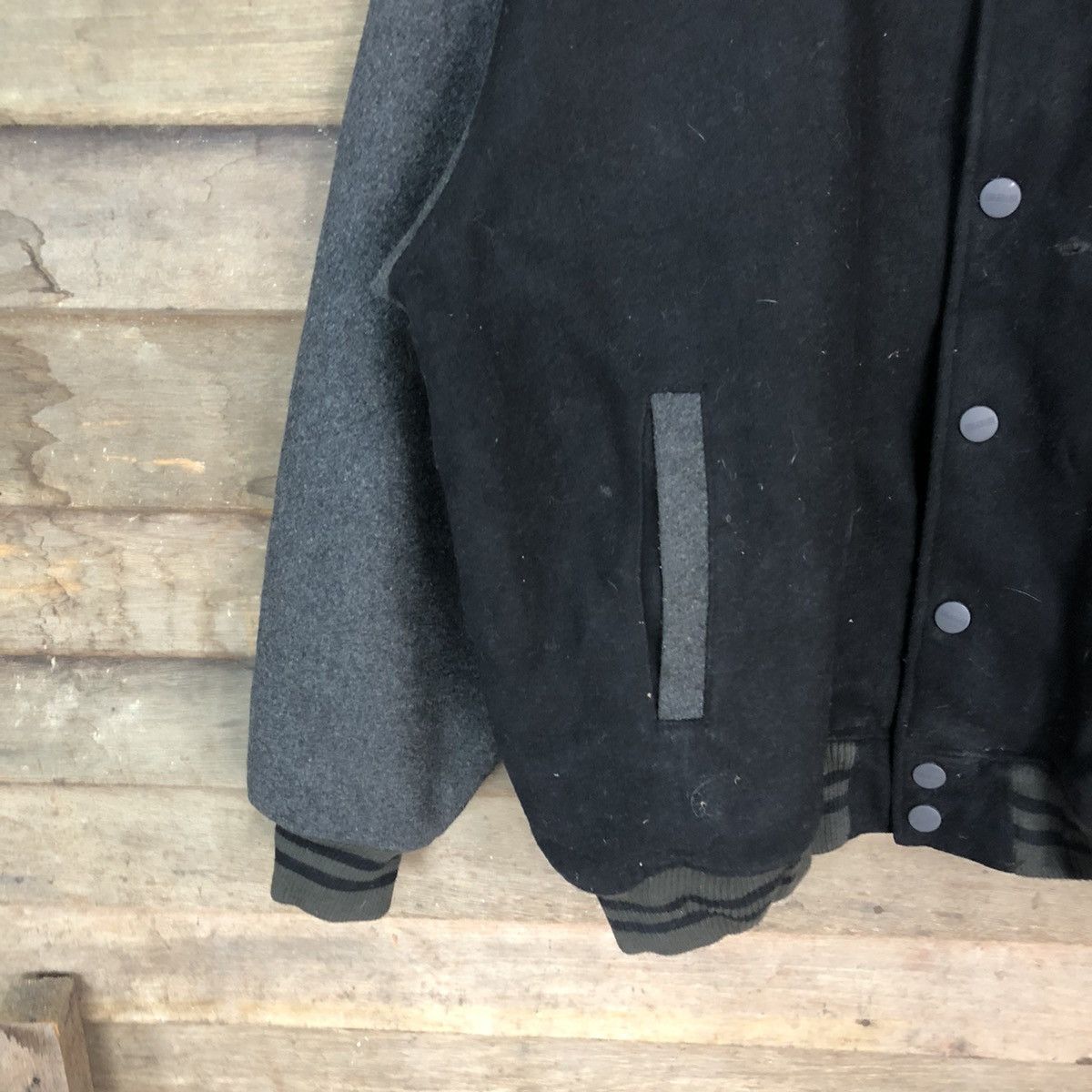 Japanese Brand Nimbus 3 Black Varsity Jacket #4720 Size US XXL / EU 58 / 5 - 4 Thumbnail