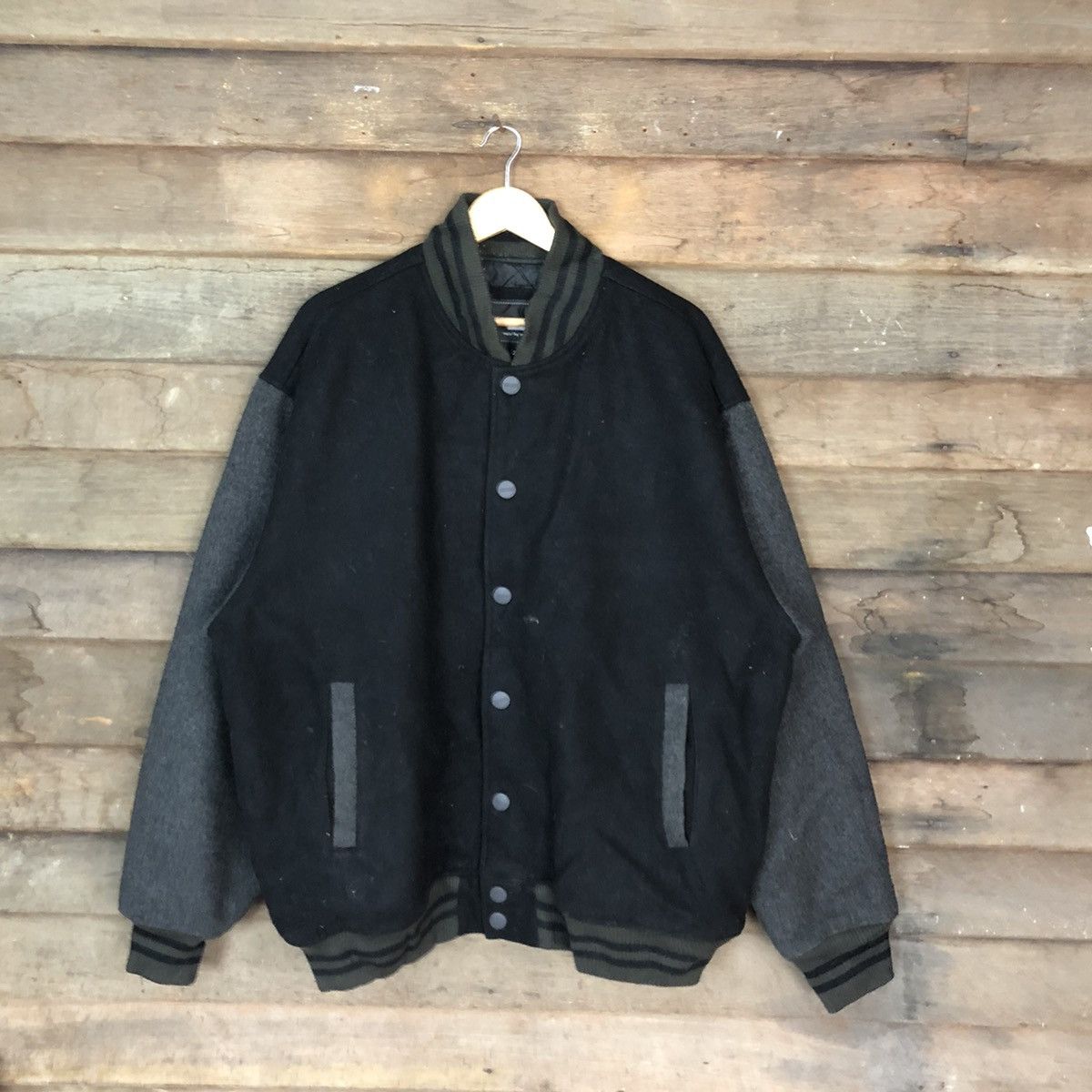 Japanese Brand Nimbus 3 Black Varsity Jacket #4720 Size US XXL / EU 58 / 5 - 1 Thumbnail