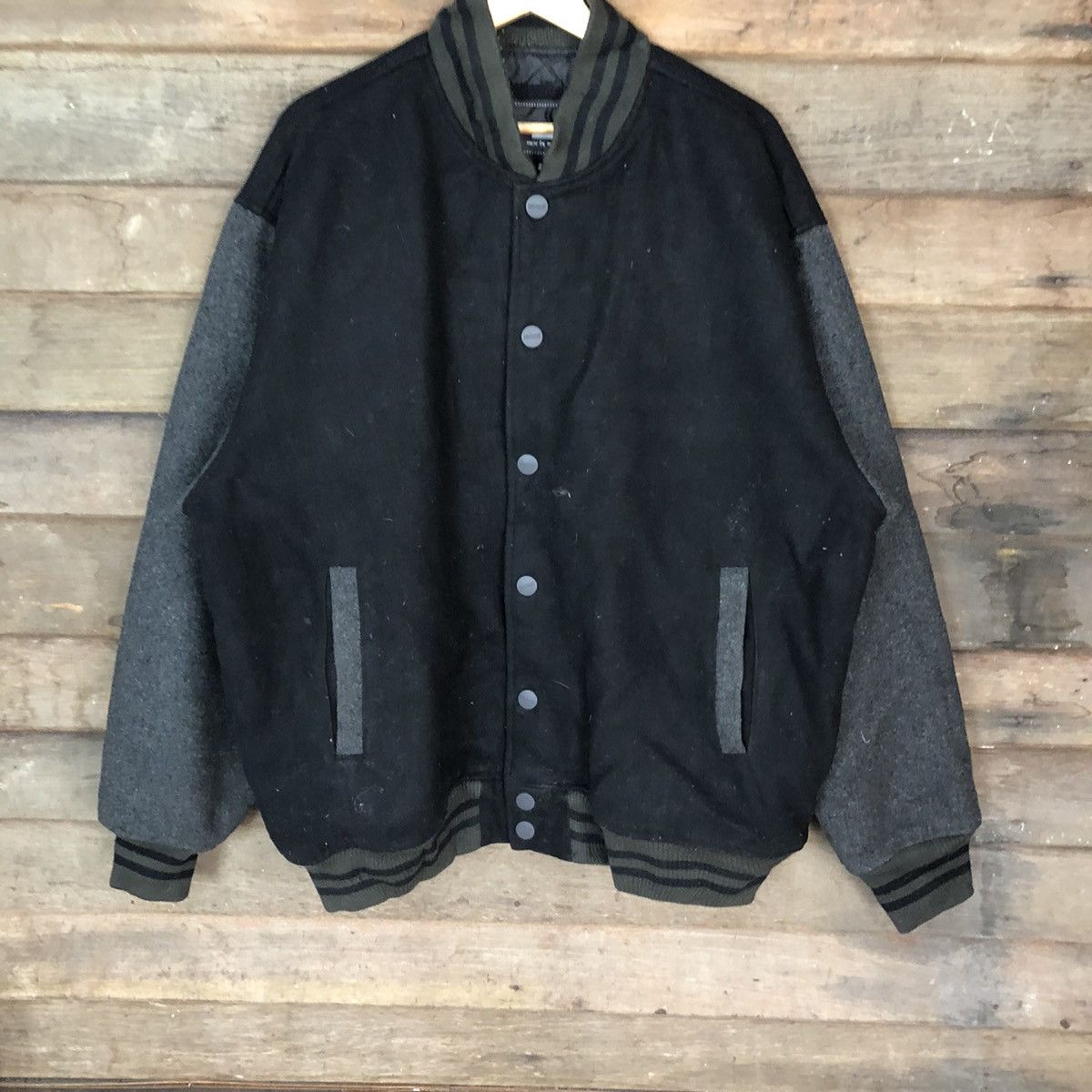 Japanese Brand Nimbus 3 Black Varsity Jacket #4720 Size US XXL / EU 58 / 5 - 3 Thumbnail