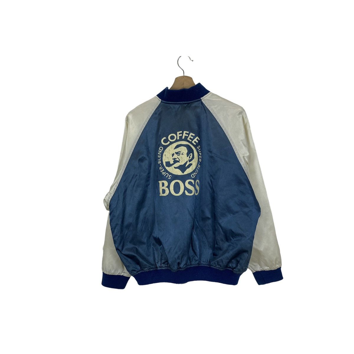 Japanese Brand VTG Boss Coffee Suntory Original Design Varsity Size US L / EU 52-54 / 3 - 1 Thumbnail