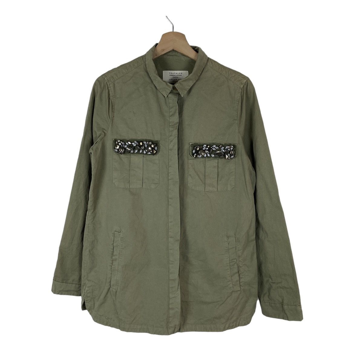 image of Zara Trafaluc Sewed Beads Division Casual Jacket, Women's (Size Medium)