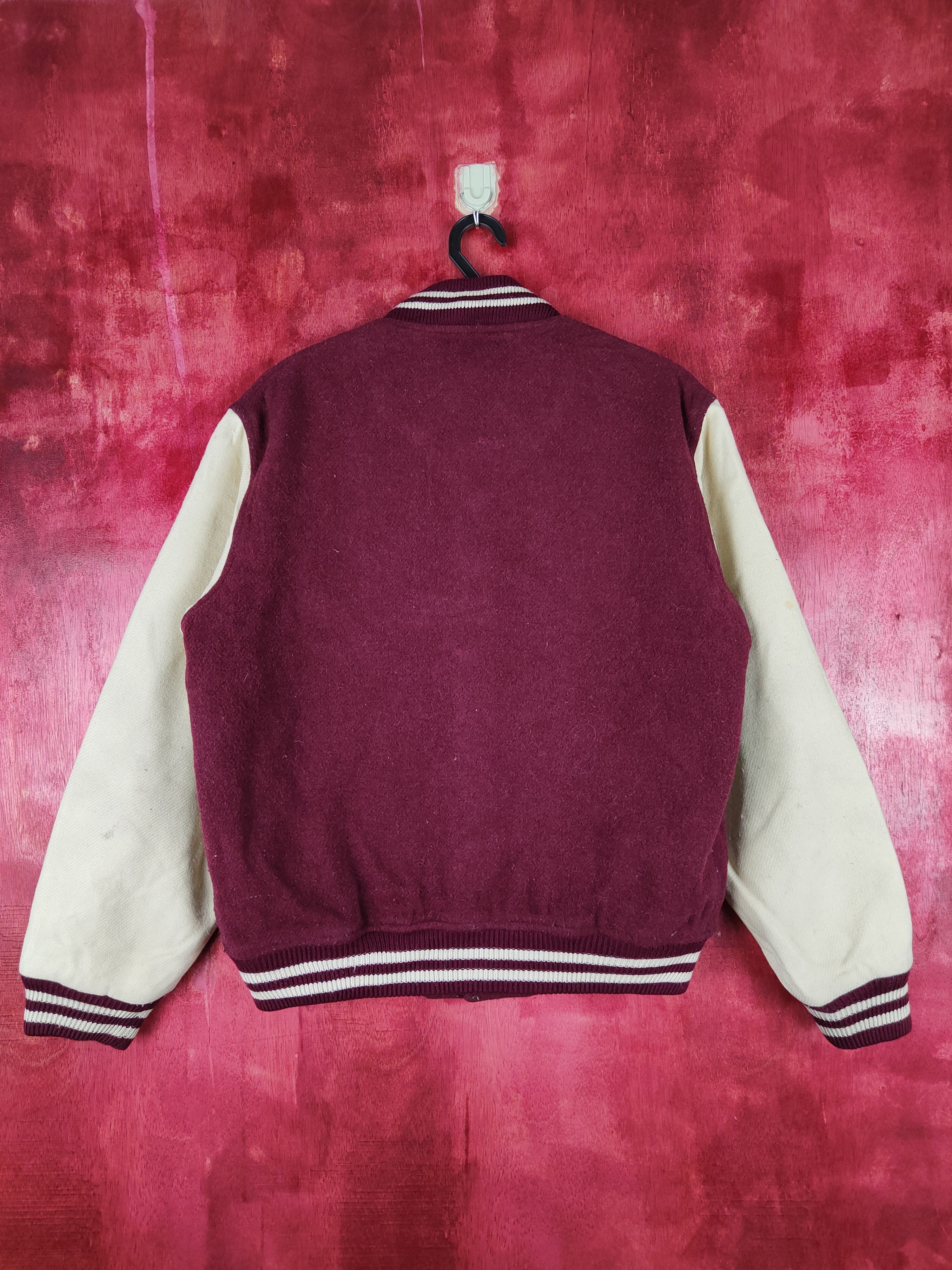 Japanese Brand Campux Maroon plain Sweater varsity #4297 Size US S / EU 44-46 / 1 - 7 Thumbnail